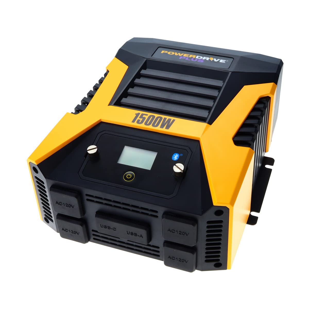 PowerDrive Plus PWD1500P 1500W Pure Sine Wave Power Inverter with Bluetooth Wireless Technology & Remote Control - Perfect for RVs, Camping, Trucks, and Emergency Power Backup