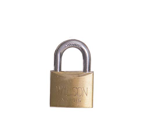 Wilson 1016 2-Inch Solid Brass Padlock - Heavy Duty Security Lock for Gates, Storage Units, Toolboxes & Outdoor Use