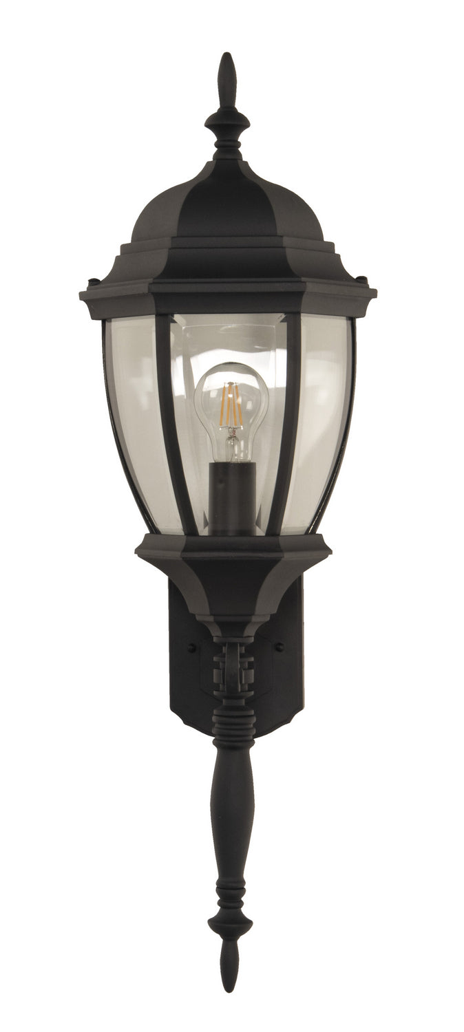 Textured Black Bent Glass Cast Single Light Wall Sconce - Perfect for Bedroom, Hallway, and Entryway Lighting
