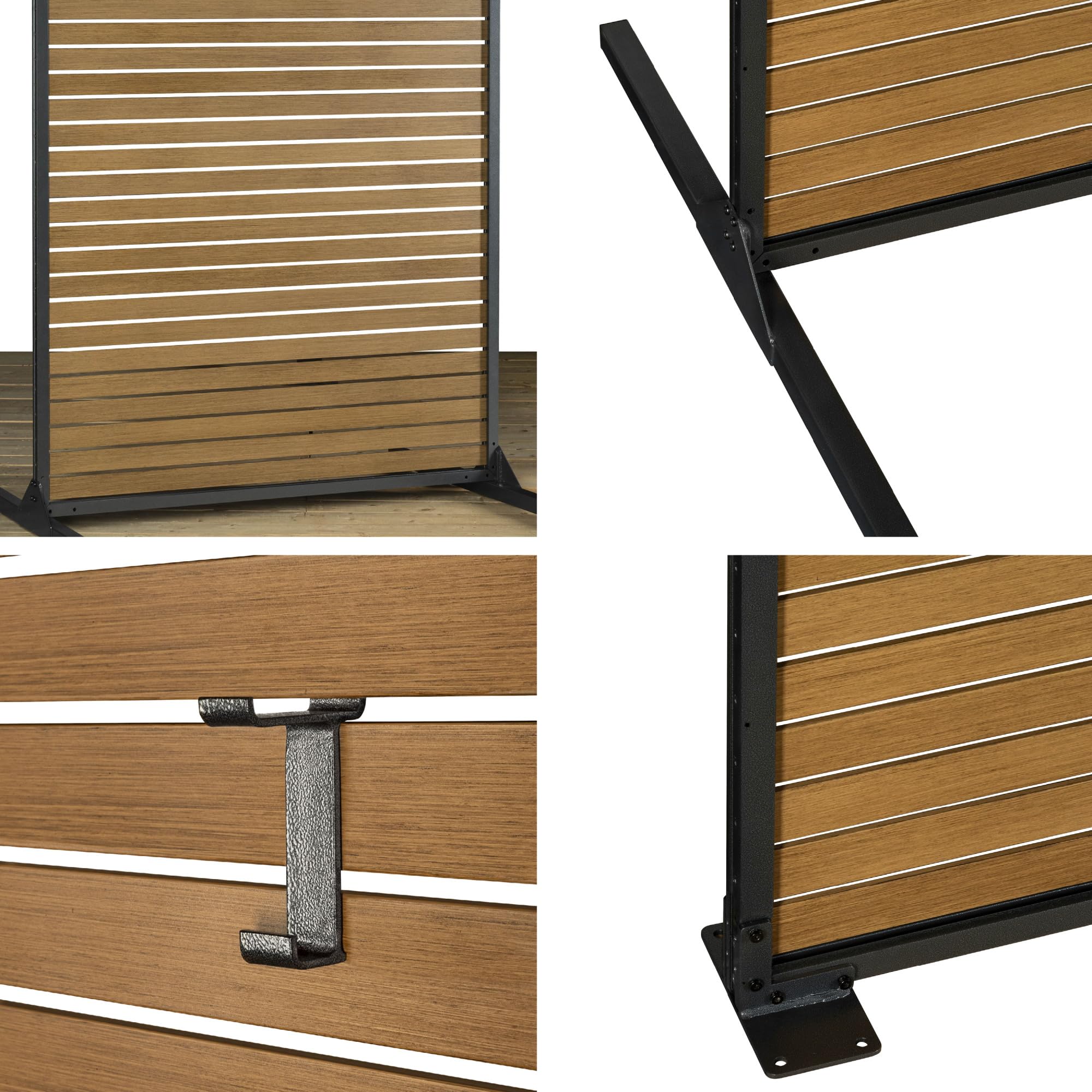 Sojag 099-9167528 Outdoor Privacy Screen and Slat Panel Wall - Woodlike Finish for Patio, Deck, and Garden Privacy Protection | Weather-Resistant & Durable Design