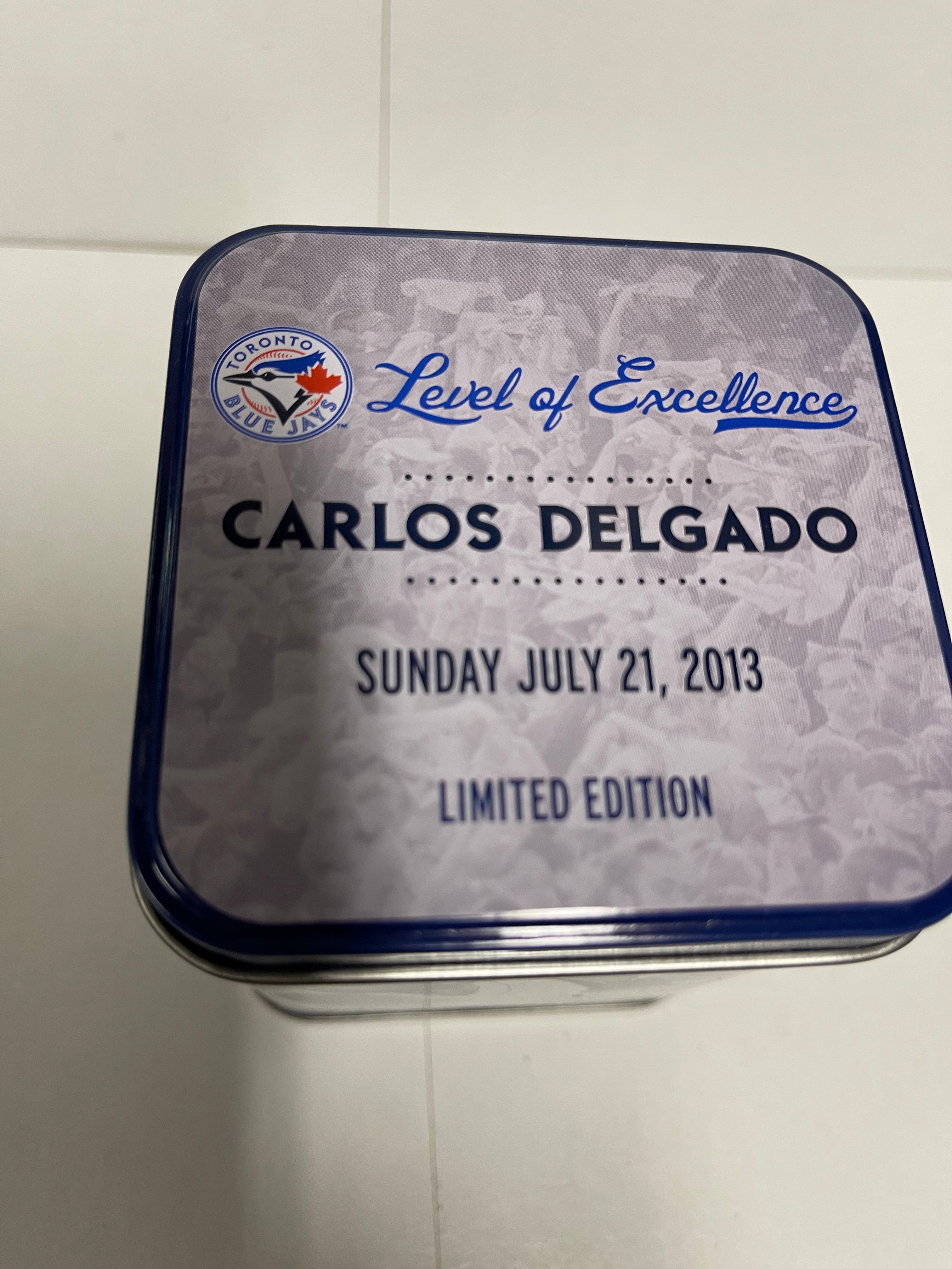 Carlos Delgado Limited Edition 2013 Toronto Blue Jays Baseball - Perfect for Collectors, Fans, and Sports Memorabilia Displays