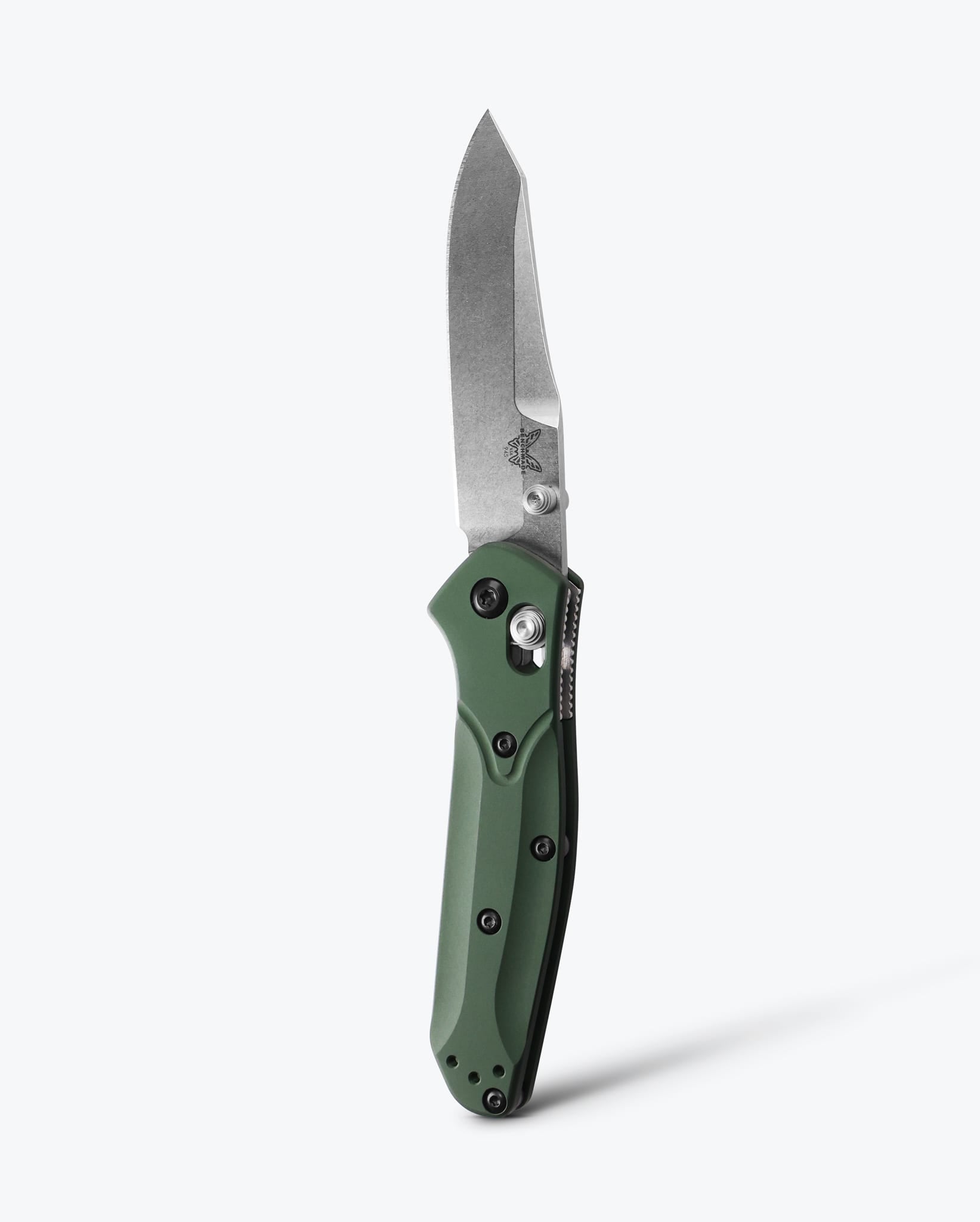 Benchmade 945 Mini Osborne Folding Knife - Green Aluminum Handle, EDC Pocket Knife for Everyday Carry, Outdoor Camping & Hiking