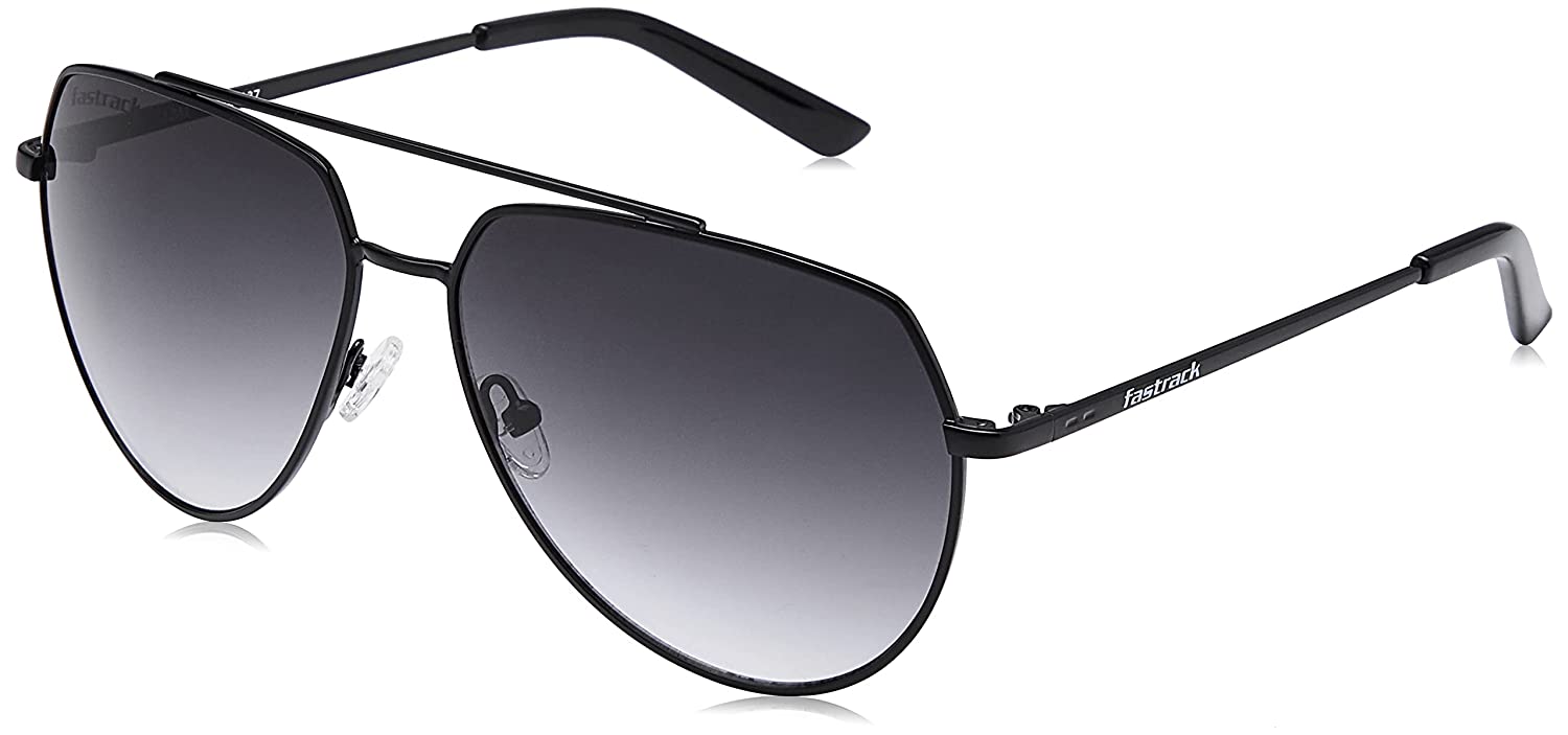 Fastrack Pilot Sunglasses M171BK1 - Polarized Aviator Style for Men & Women - UV Protection, Lightweight & Comfortable - Perfect for Driving, Travel & Outdoor Activities