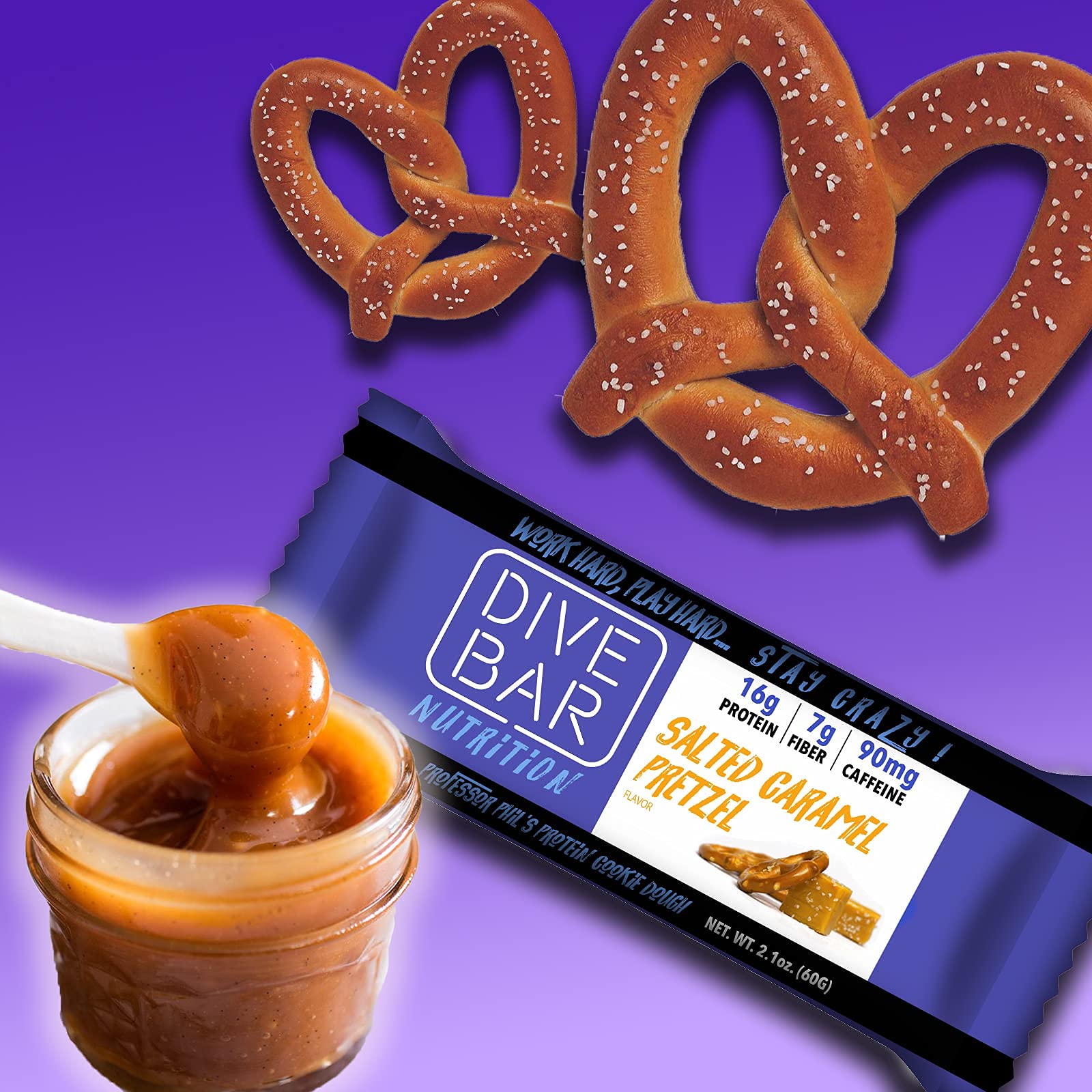 Caffeinated Protein Bars with Low Sugar - Energy Bars for Sports, Crossfit, Spin, Weight Watchers & Weight Loss Surgery - 4 Delicious Soft Bake Cookie Bars (Starter Pack) - Perfect for Pre-Workout, Post-Workout & On-the-Go Snacking