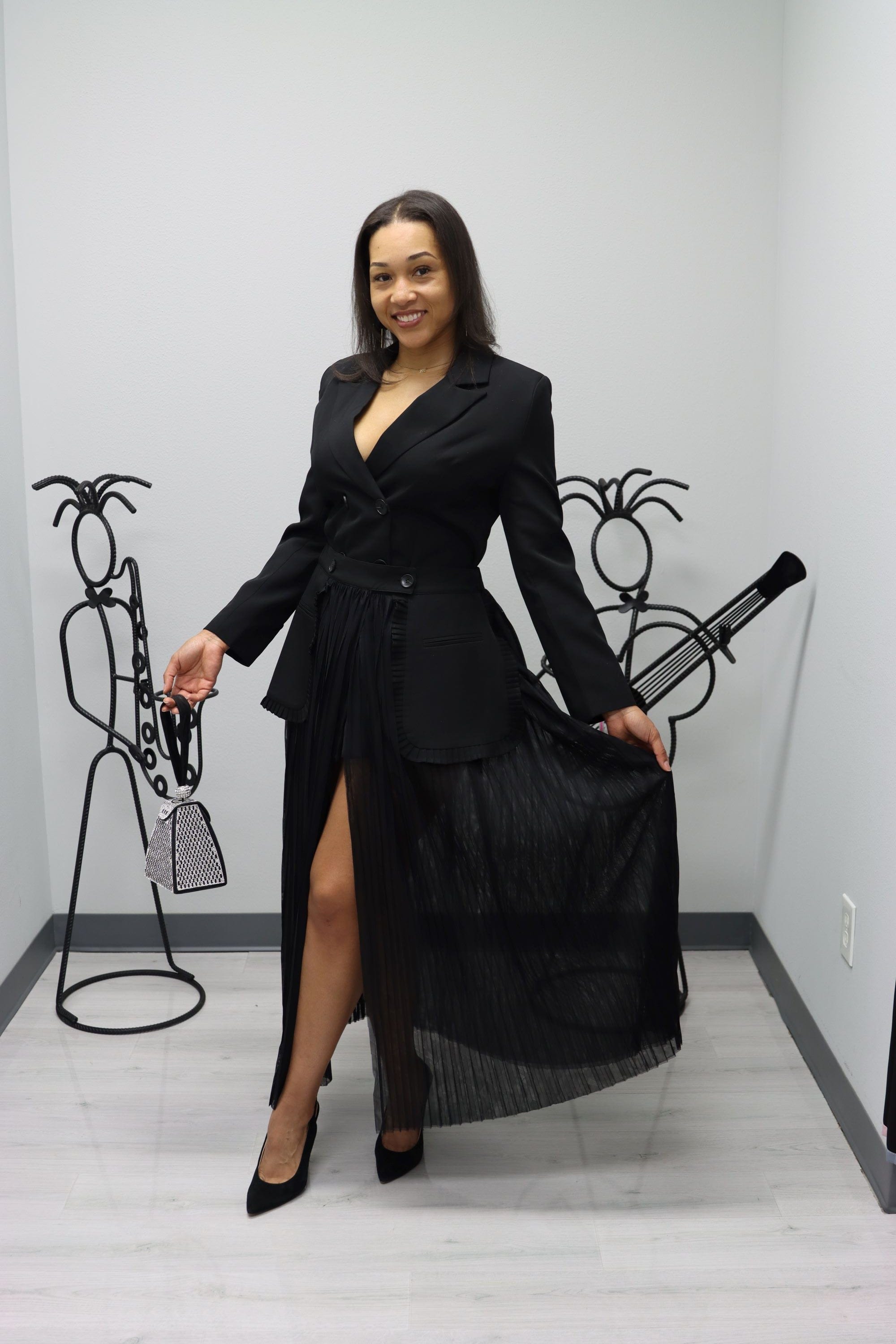 Elegant Women's Blazer Dress for Office & Evening Wear - Stylish Formal & Casual Outfit for Work, Parties & Special Occasions
