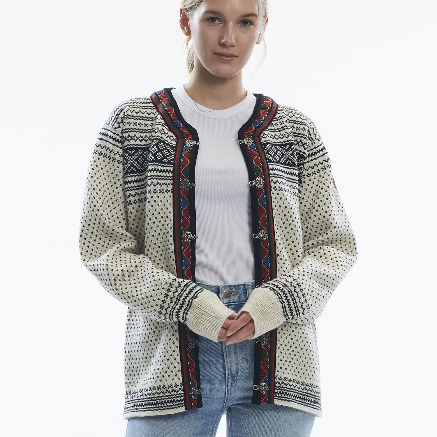 Dale of Norway Setesdal Unisex Wool Cardigan Jacket - Warm Winter Sweater for Men & Women - Perfect for Outdoor Activities, Hiking, and Casual Wear