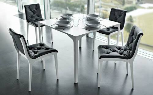 Midj Armando Modern Dining Table - Solid Wood Kitchen Table for 6 - Perfect for Family Dinners & Entertaining Guests