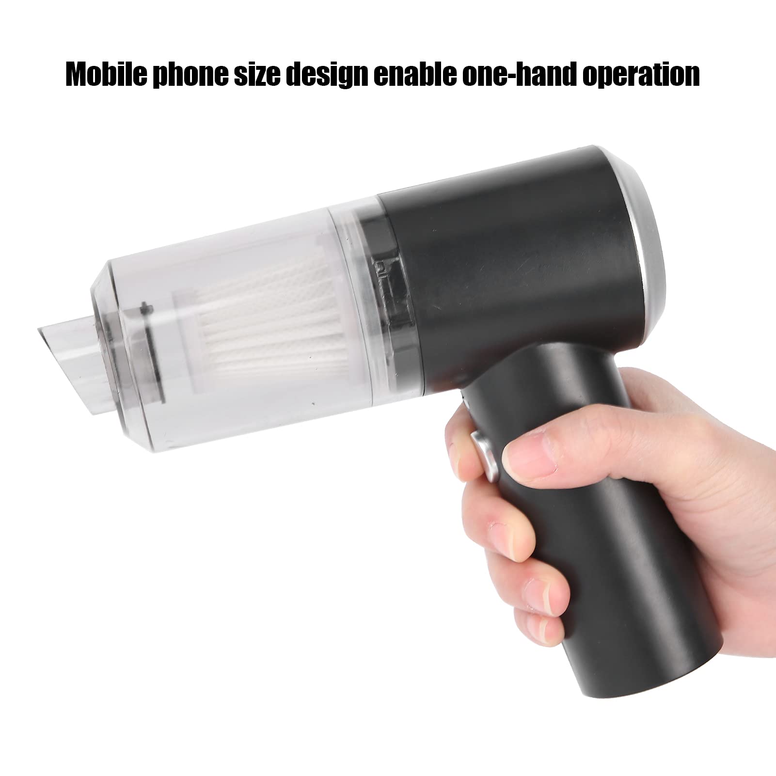 **Sonew Handheld Vacuum Cleaner - Mini Cordless Rechargeable Vacuum with Transparent Storage | Portable & Lightweight for Home, Office, Salon, Barber, Car, Pet Hair | Perfect for Quick Cleanups & Small Spaces**