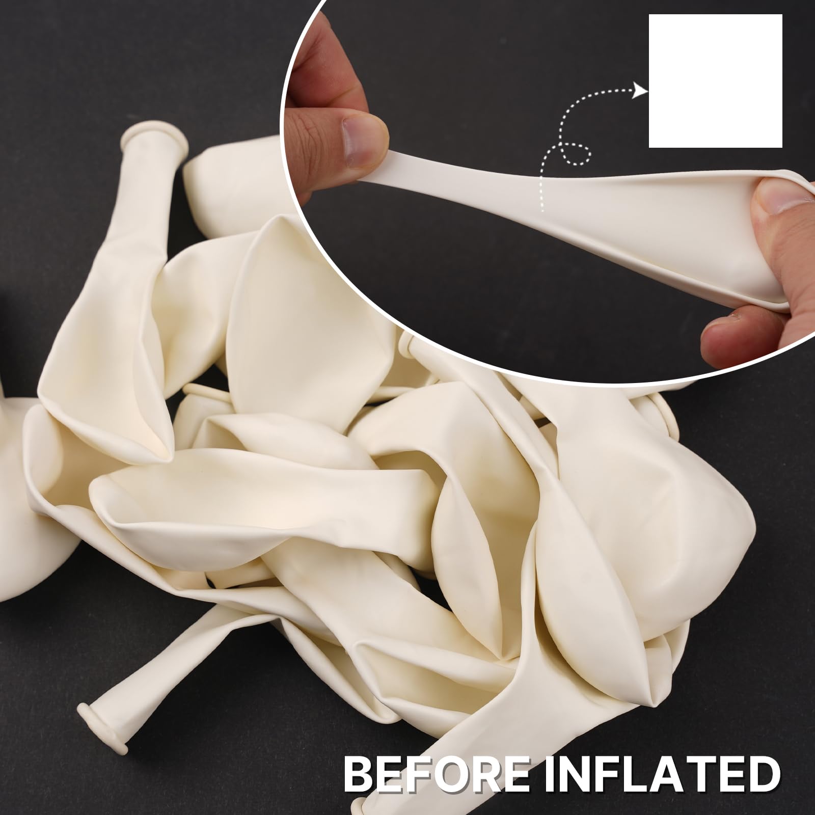 PartyWoo White Balloons - 85 Pack Mixed Sizes (5, 10, 12, 18 Inch) for Balloon Garland, Arch, Backdrop - Perfect for Birthday Party Decorations, Wedding Decor, Baby Shower, Bridal Shower & Anniversary Celebrations