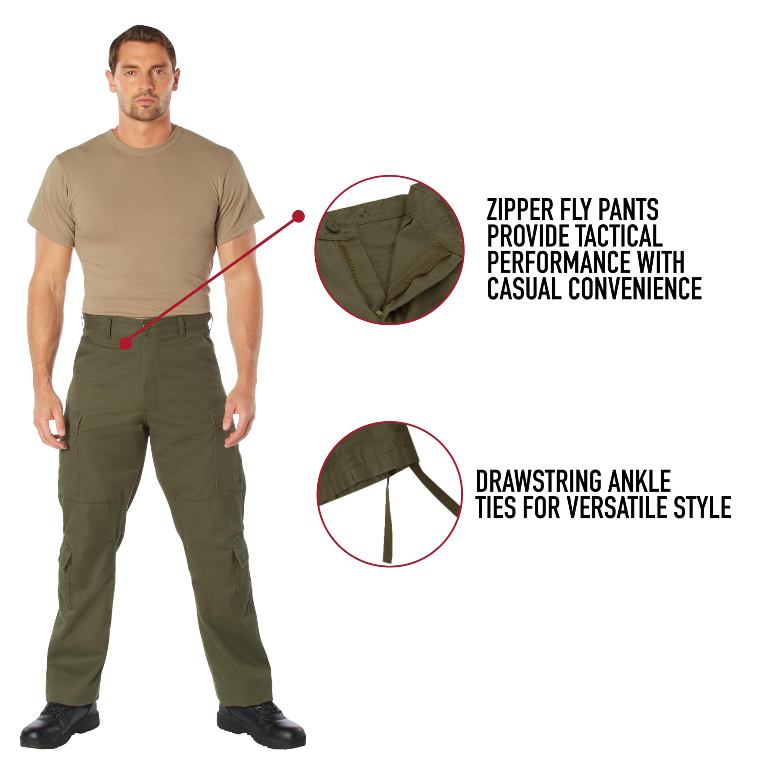 Rothco Vintage Paratrooper Fatigue Pants - Military Cargo Pants with Camouflage Pattern for Outdoor Hiking, Camping & Tactical Use