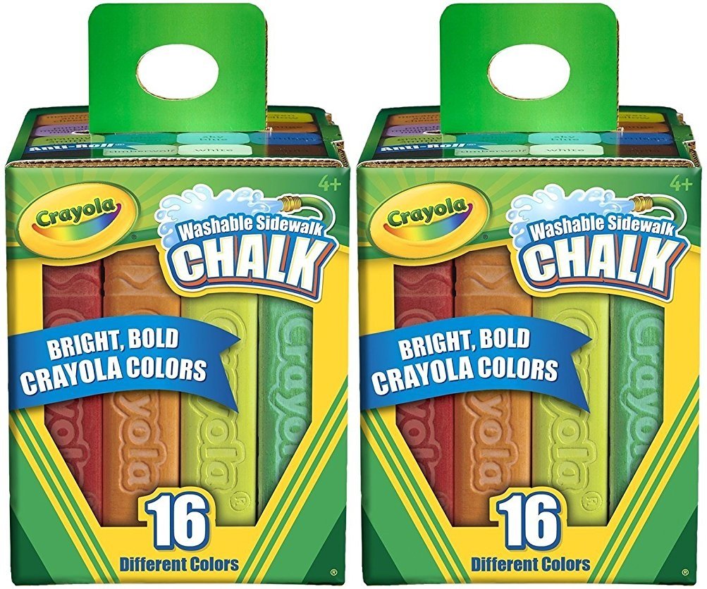 Crayola Sidewalk Chalk 2 Pack - 16 Count Non-Toxic Outdoor Chalk for Kids - Perfect for Driveway Art, Playground Fun & Outdoor Activities