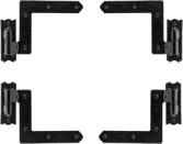 Black Window Shutter Hinges for Wood Frames - Heavy Duty Blind Hinges (10 Pack - 20 Hinges) - Perfect for Interior/Exterior Shutters, French Doors & Cabinets