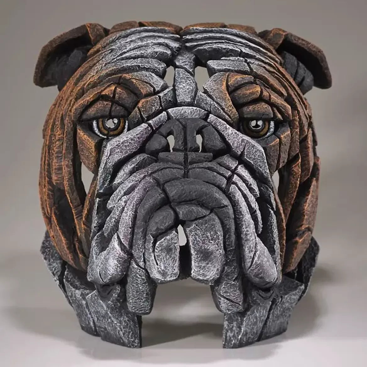 Edge Sculpture Bulldog Bust - Handcrafted Metal Bulldog Statue for Home & Office Decor | Unique Gift for Dog Lovers, Perfect for Bookshelves, Desks & Man Caves