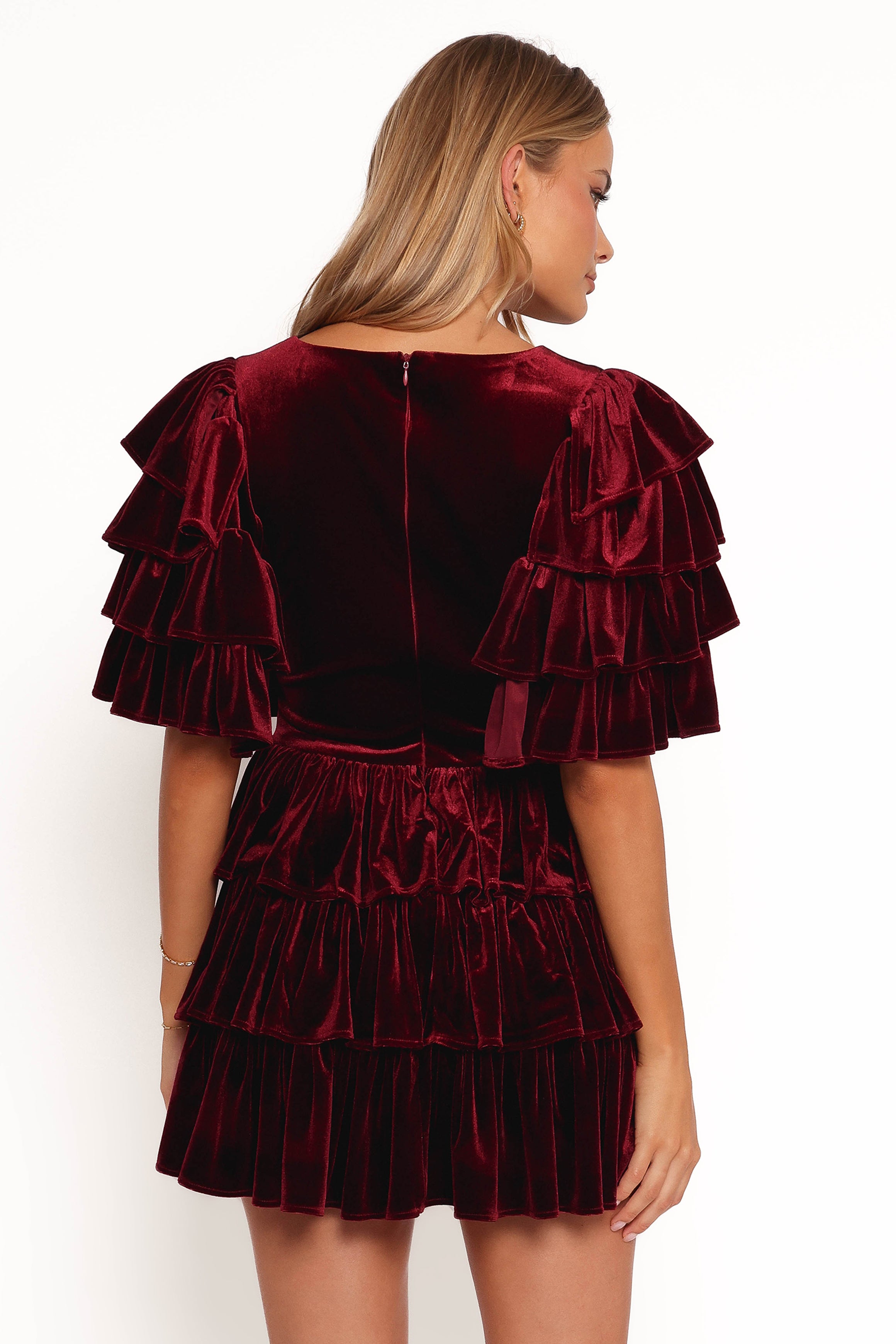 Agnes Mini Dress for Women - Elegant Wine Red Cocktail Party Dress | Perfect for Evening Events, Date Nights & Special Occasions
