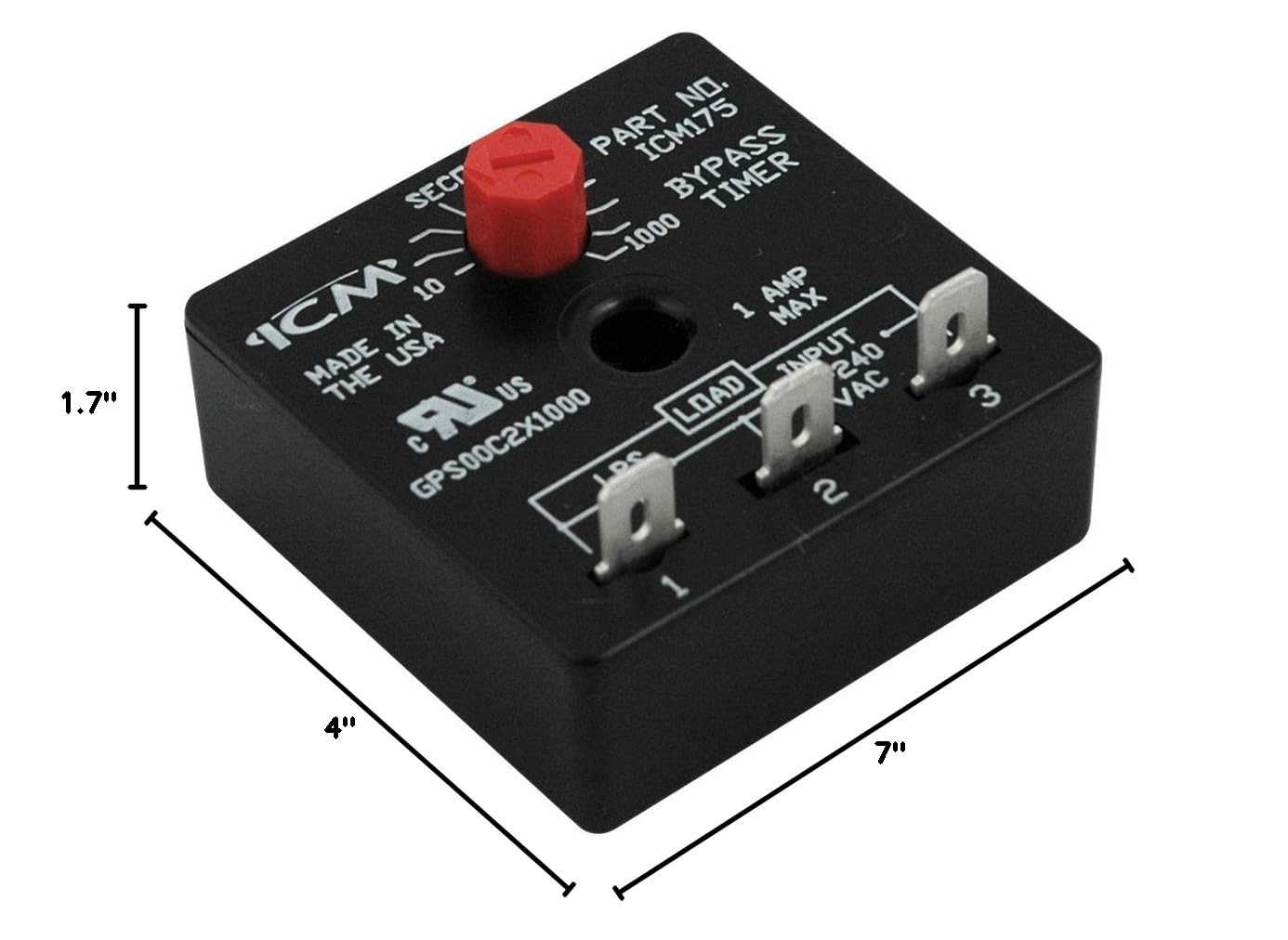 ICM Controls ICM175 HVAC Bypass Timer - Multicolor Replacement for Furnace, AC & Heat Pump Systems | Perfect for Home & Commercial Use