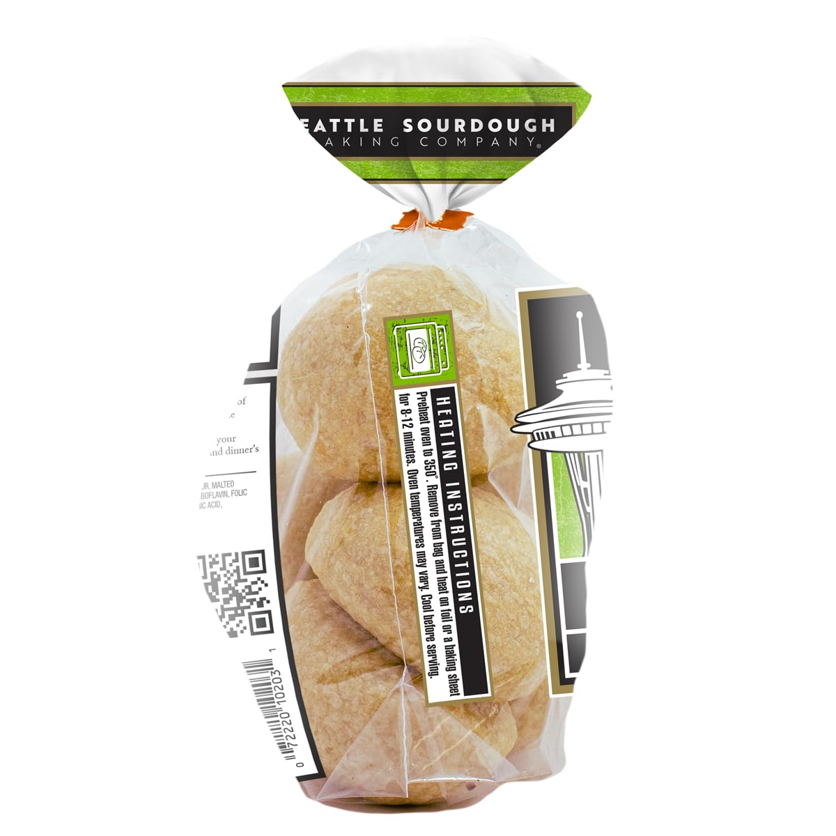 Seattle Waterfront Sourdough Rolls - Pack of 16 (2 x 8 Rolls) | Authentic Artisan Bread | Perfect for Sandwiches, Dinner Rolls & Holiday Meals