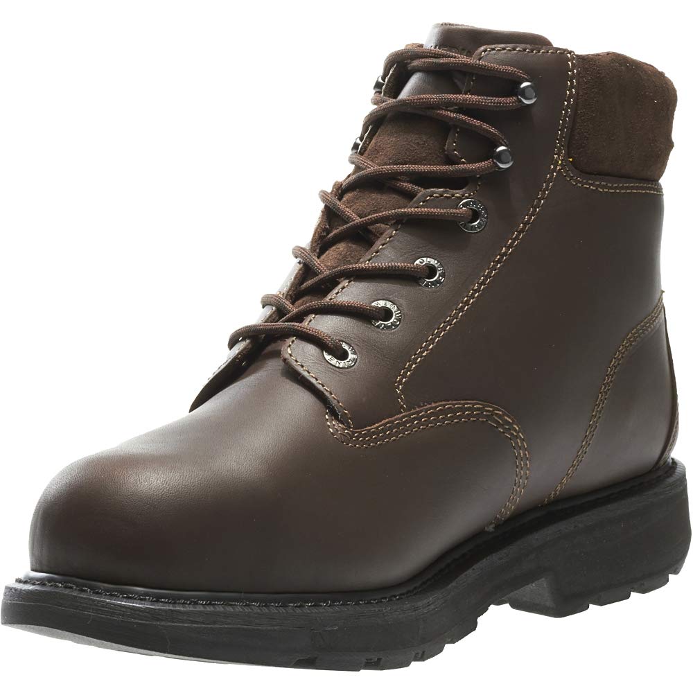 Wolverine Men's Cannonsburg Work Boots - Durable Leather Steel Toe Shoes for Construction & Outdoor Work | Comfortable Safety Footwear for Job Sites, Hiking & Heavy Duty Use