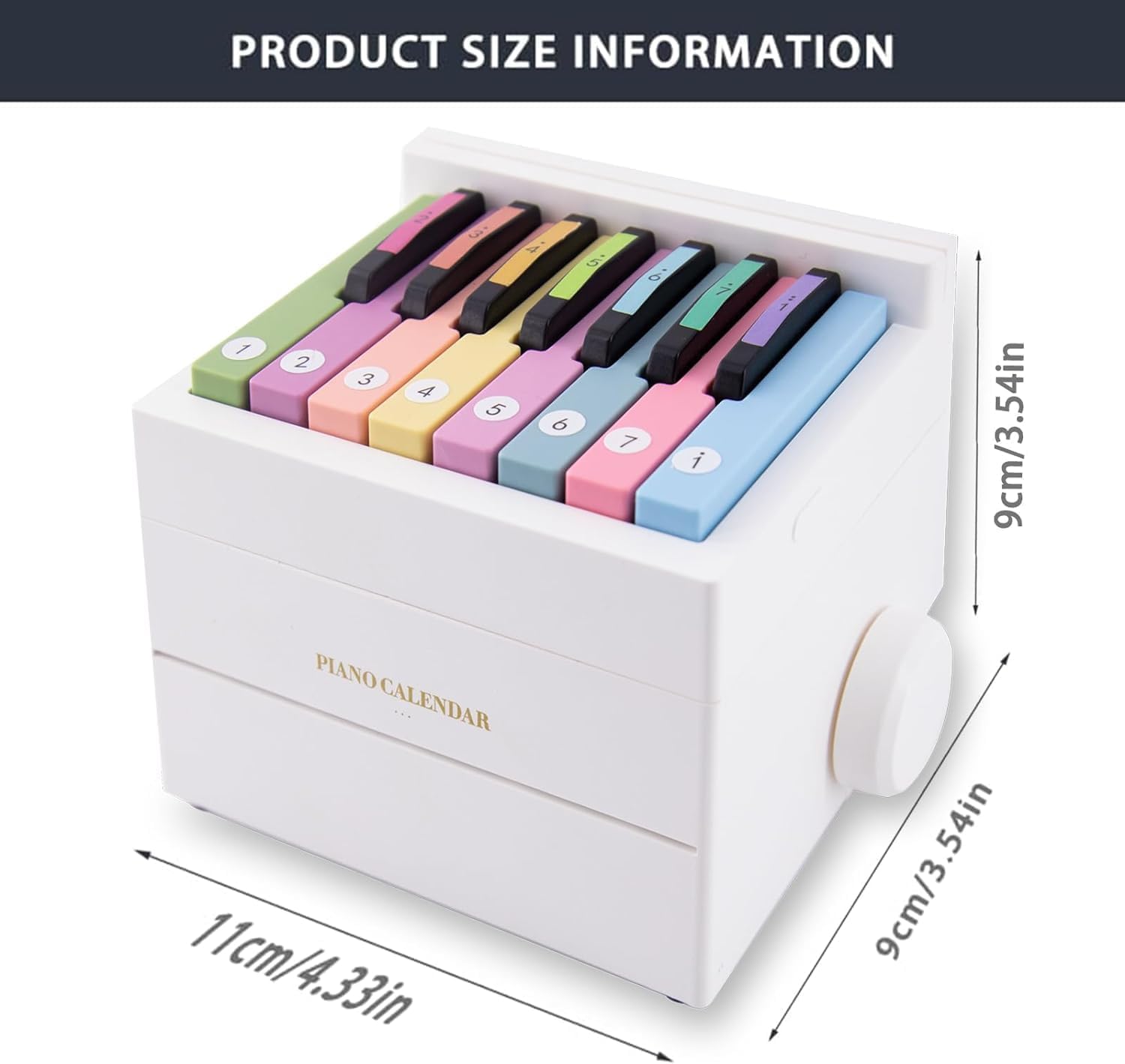 2025 Playable Piano Desk Calendar - White Mini Piano with 52 Music Scores on 27 Cards | Unique Musical Gift for Family, Friends & Music Lovers | Perfect for Office, Home Decor & Piano Enthusiasts