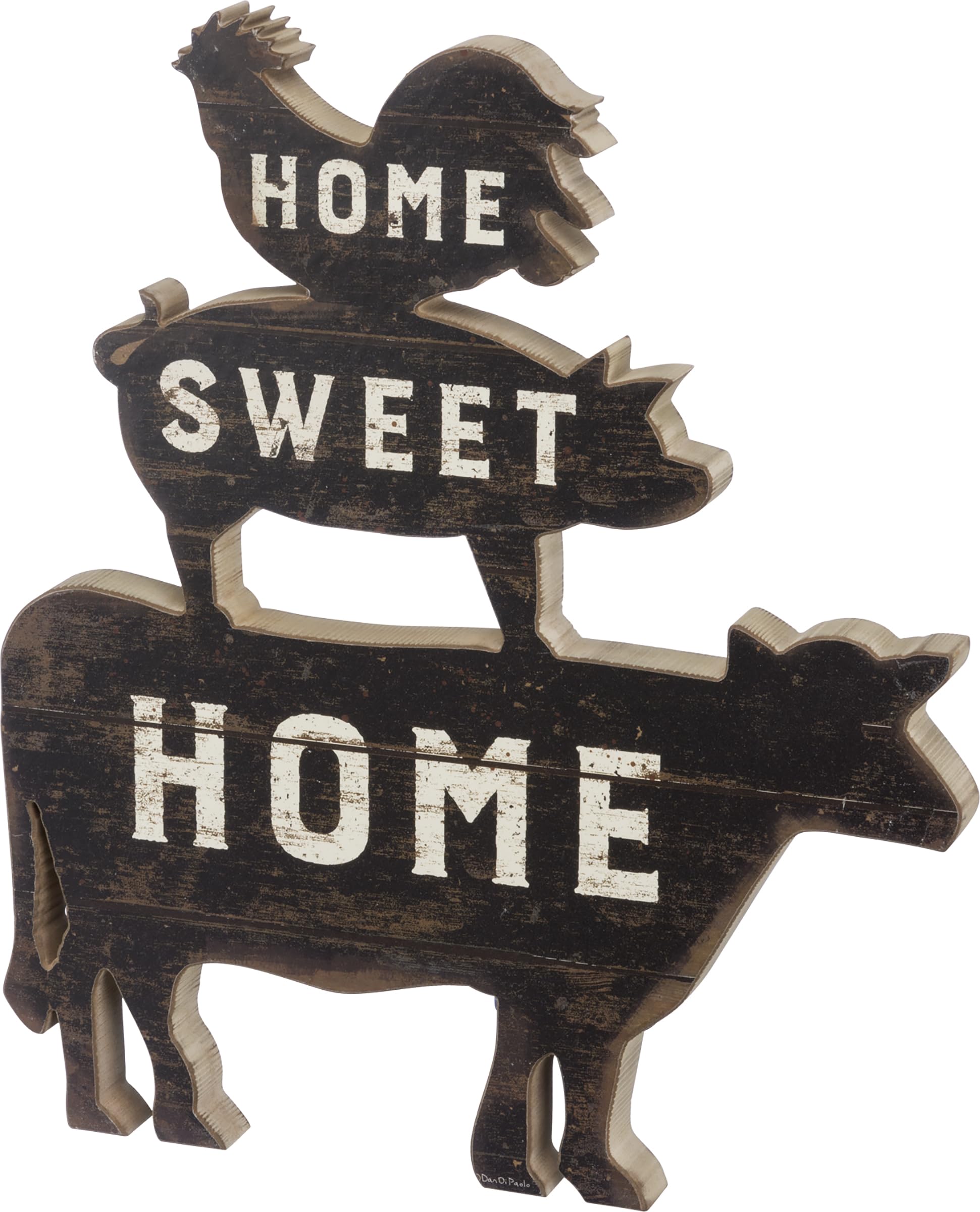 Primitives by Kathy Home Décor Sign - Chunky Sitter 'Home Sweet Home' Farmhouse Wall Art | Rustic Wooden Welcome Sign for Living Room, Porch & Entryway Decor