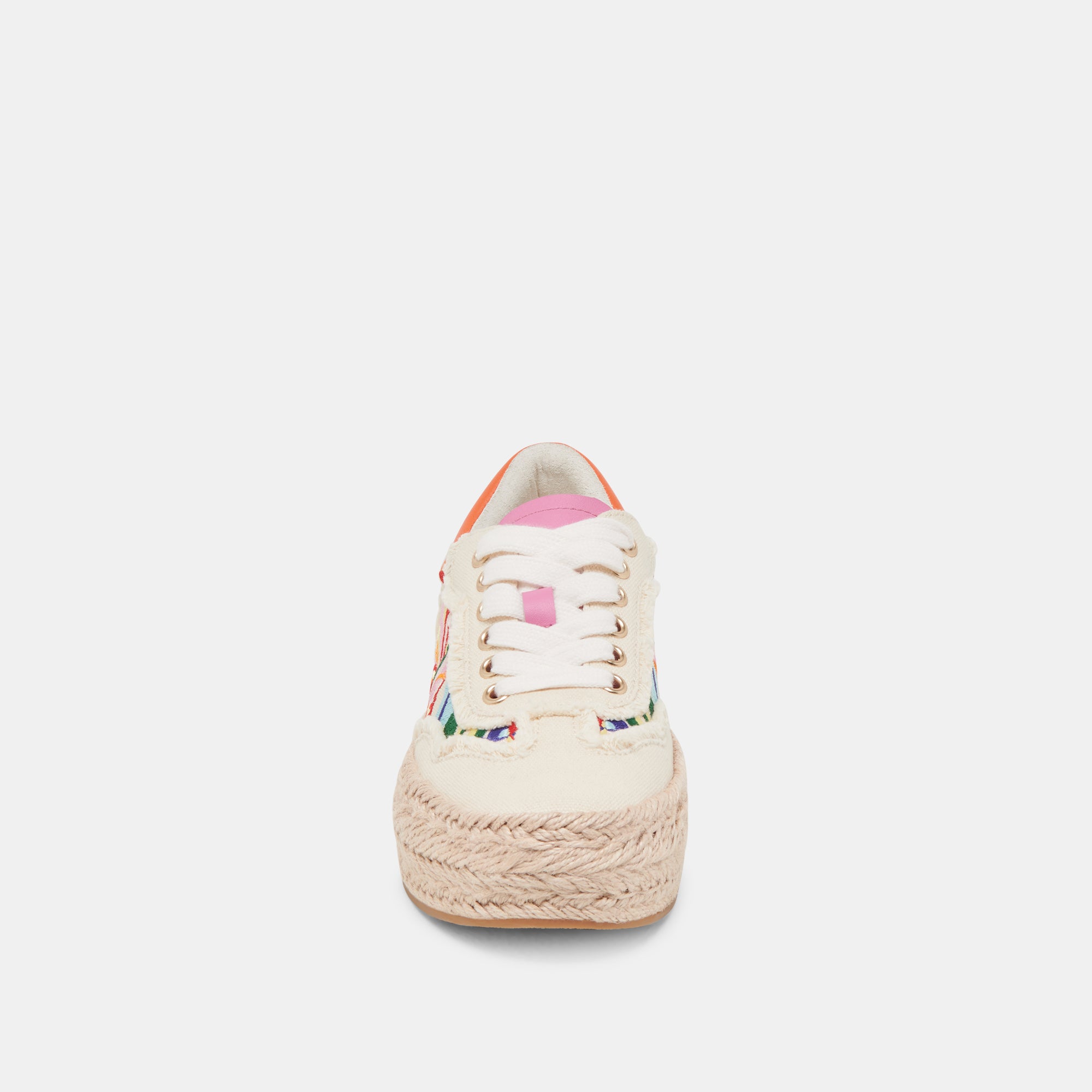 FREDY Floral Multi-Color Canvas Sneakers - Women's Casual Walking Shoes for Spring & Summer Outdoor Activities