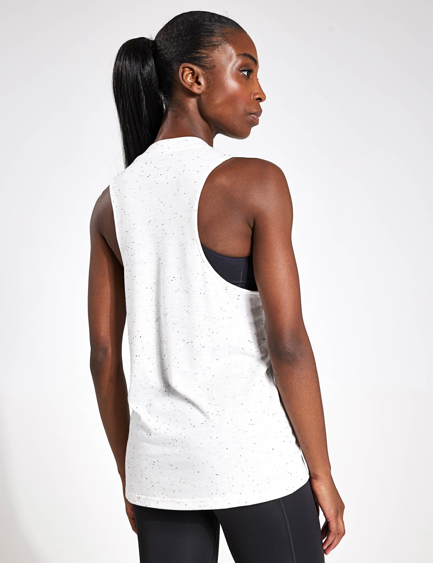 Future Icons Winners 3.0 Women's Workout Tank Top - Breathable Athletic Shirt for Running & Gym | White Melange Sportswear | Yoga, Fitness & Casual Wear