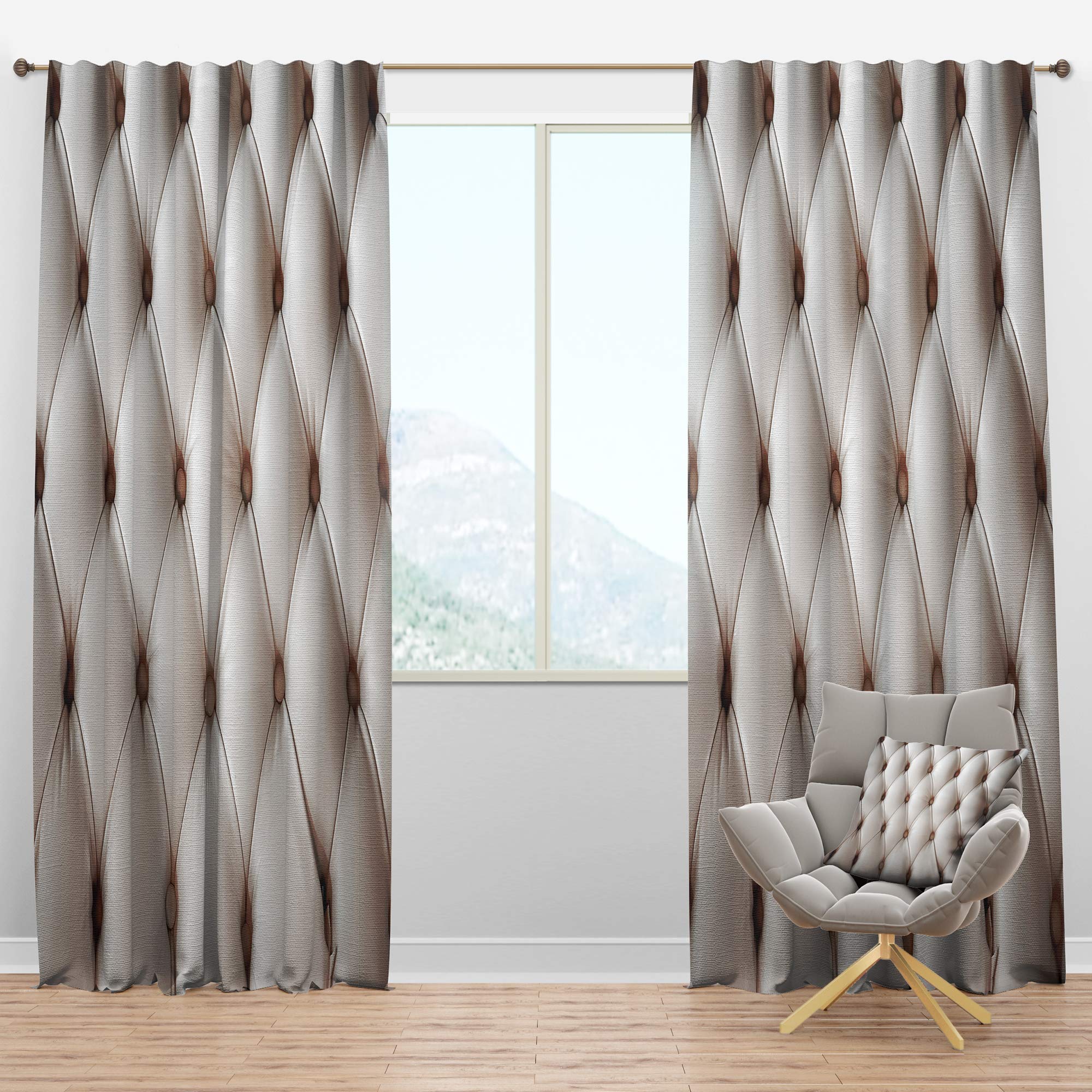 DesignQ Blackout Curtains - Diamond Pattern Thermal Insulated Curtains for Bedroom & Living Room, Noise Reducing & Energy Saving Window Drapes, Single Panel 52x120 Inches - Perfect for Home Theater, Nursery & Office Privacy