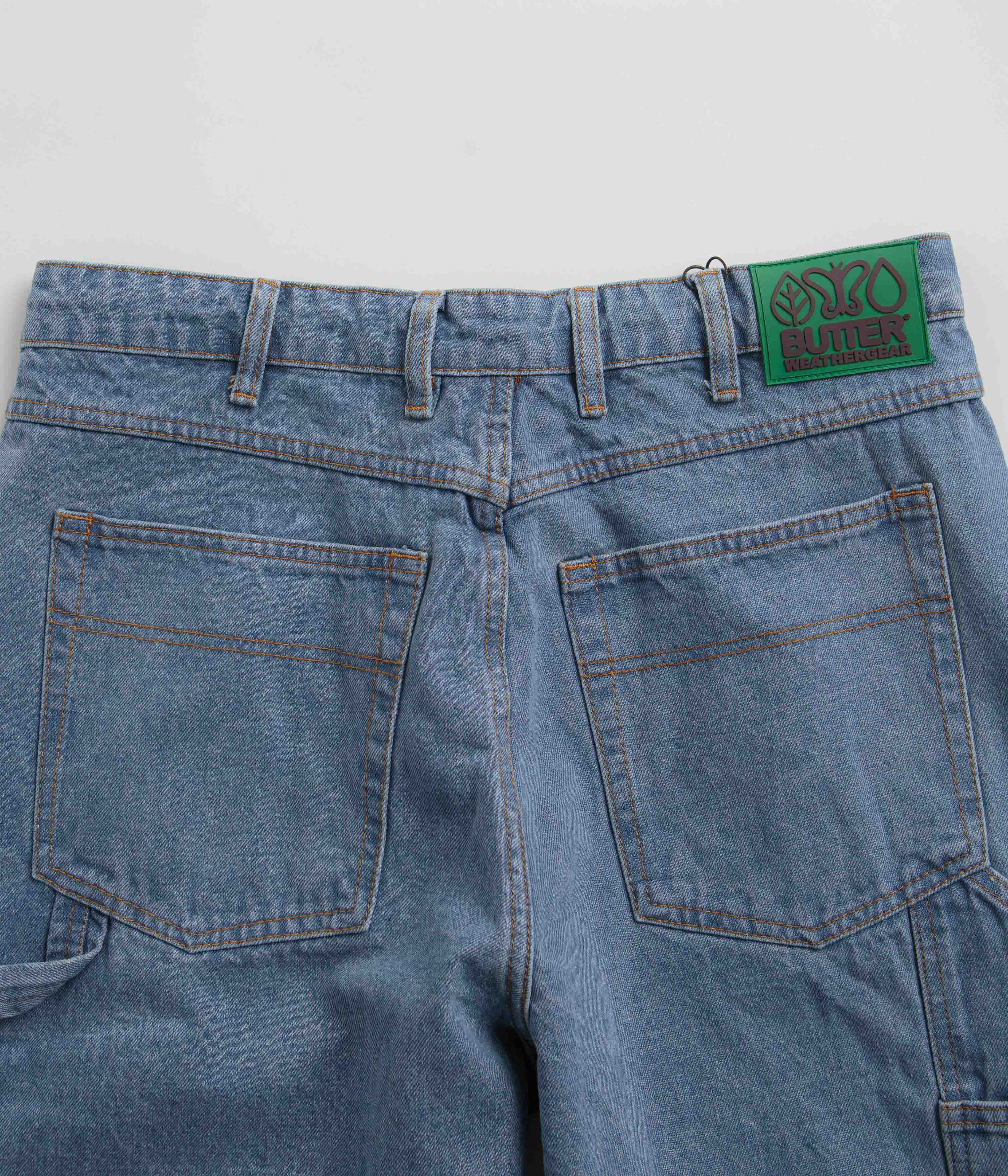 Butter Goods Heavyweight Washed Indigo Denim Jeans for Men - Durable Weatherproof Workwear & Outdoor Pants for Hiking, Construction, and Everyday Wear