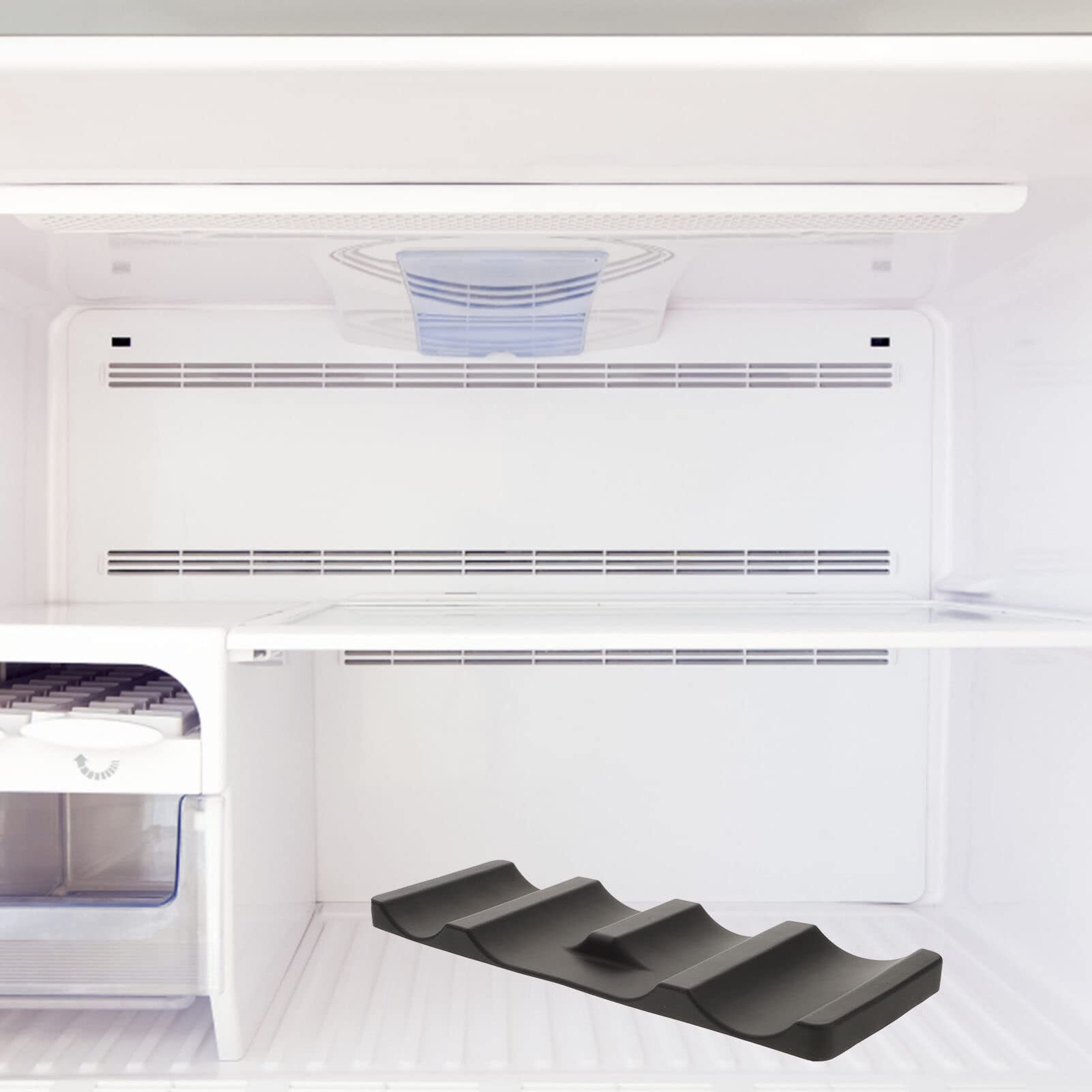 Non-Slip Refrigerator Shelf Liner - Clear Stackable Organizer for Cans & Bottles | Fridge Storage Bins | Kitchen Organization Essentials | Perfect for Pantry, Freezer & Cabinet Storage
