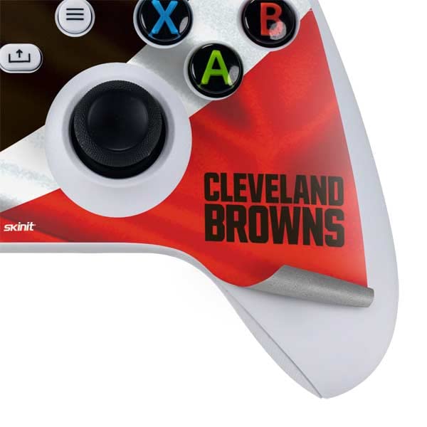 Officially Licensed NFL Cleveland Browns Gaming Skin Decal for Xbox Series S Bundle - Custom Protective Cover for Enhanced Gaming Experience