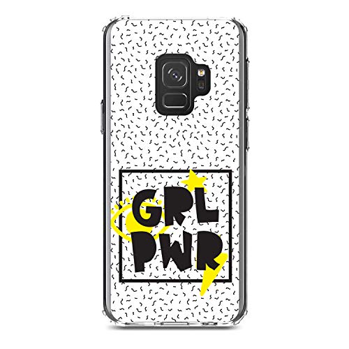 Girl Power - GRL PWR - Yellow & Black Box On Clear Case