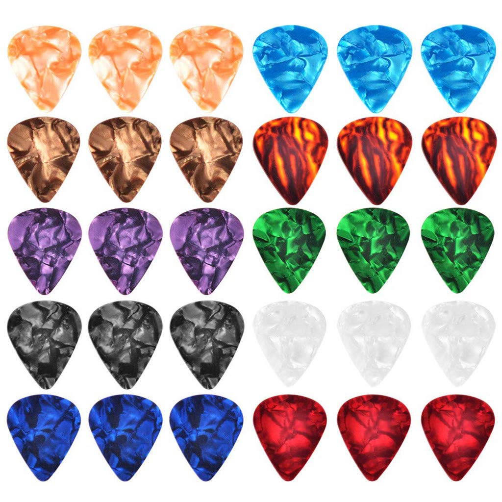 Premium Musical Jewelry Box for Girls Age 4-6 - 100 Electric Guitar & Ukulele Picks in Assorted Colors - Perfect for Music Lessons, Gift Giving & Instrument Accessories Storage