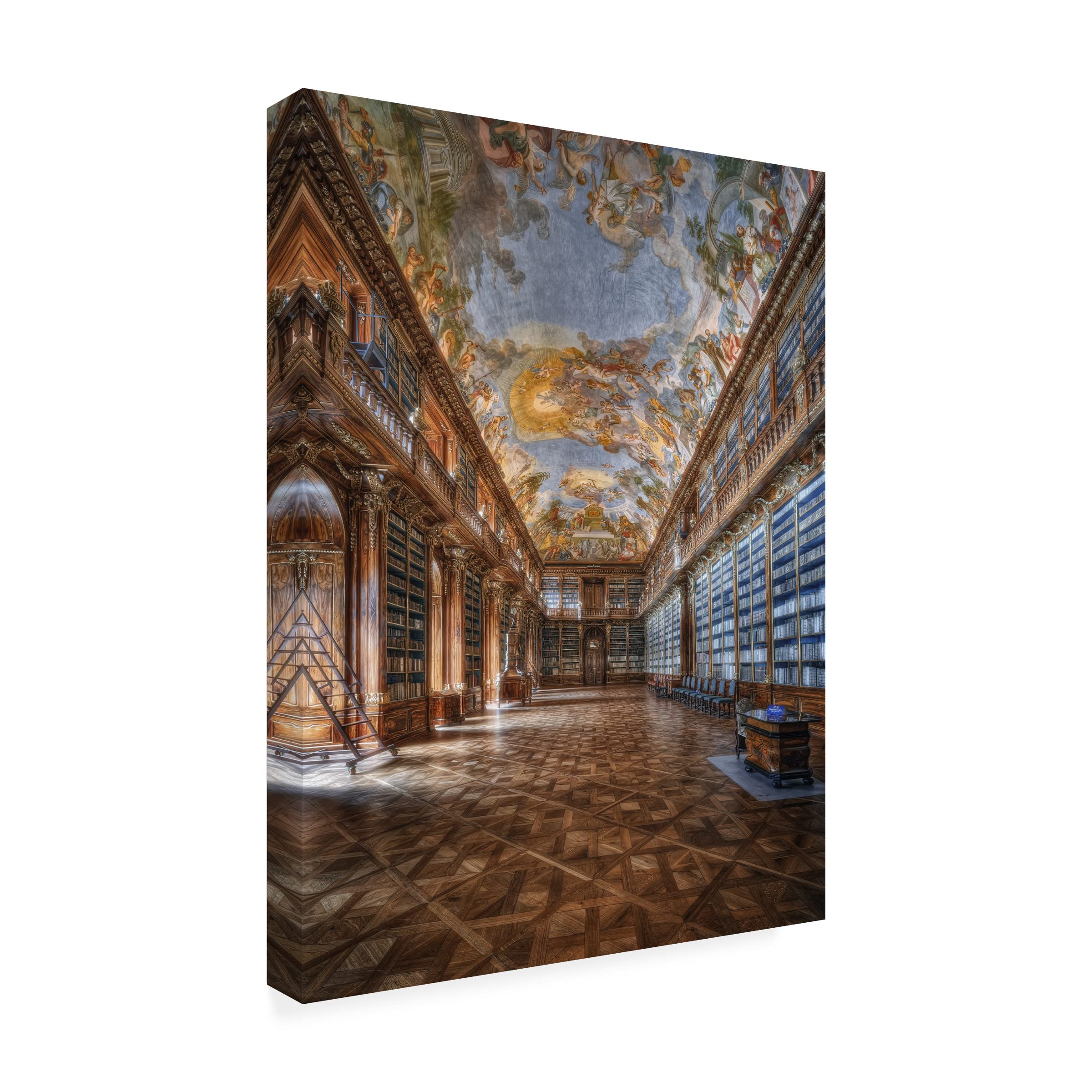 Patrick Aurednik 'Philosophical Hall Strahov Monastery' Canvas Art Print - Premium Trademark Fine Art Wall Decor for Living Room, Bedroom & Office