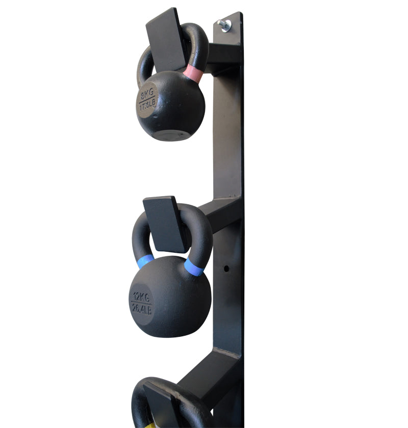 Wall Mounted Kettlebell Rack - Heavy Duty Steel Storage Organizer for Home Gym & CrossFit Training - Perfect for Dumbbell, Weight Plate, and Fitness Equipment Organization
