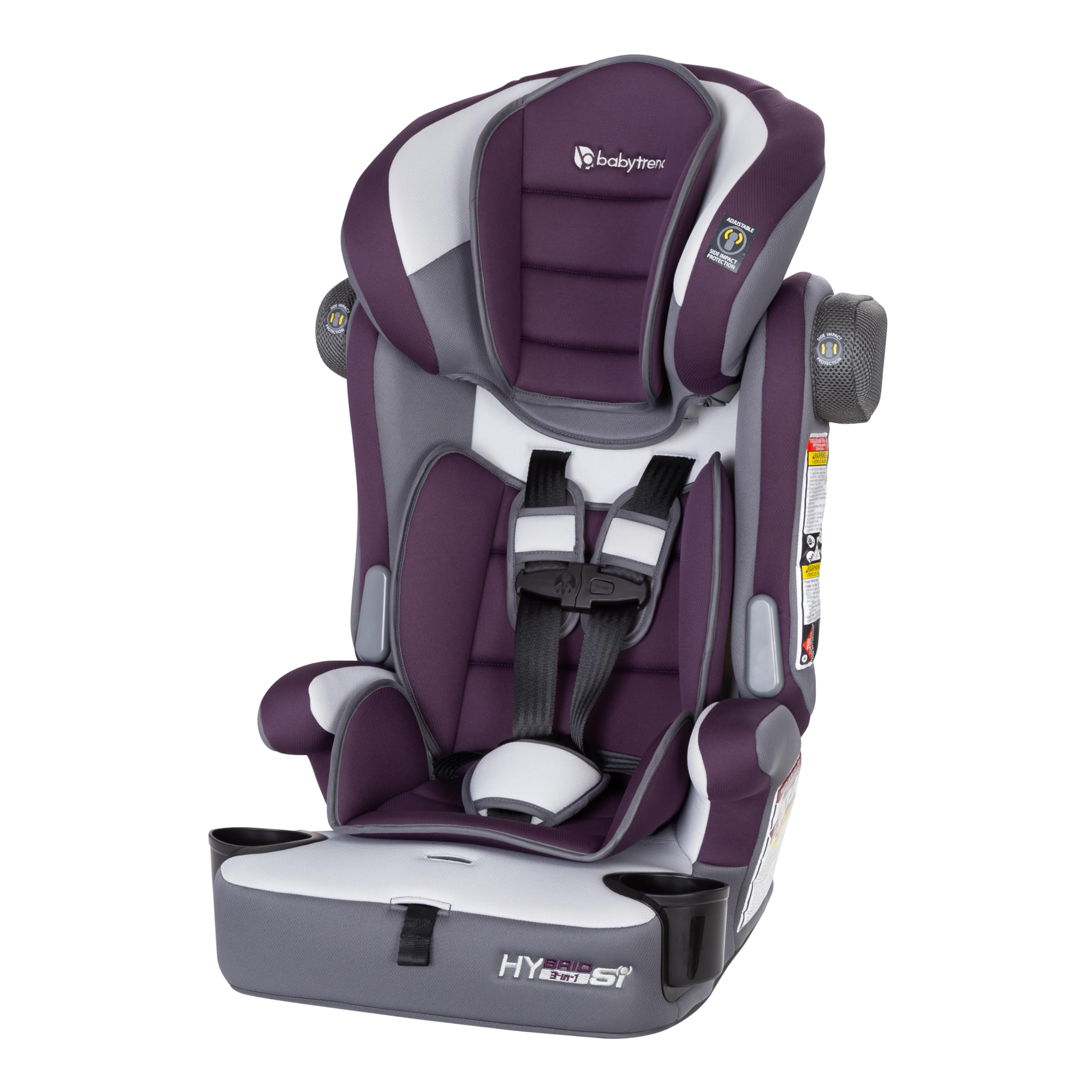 Baby Trend Hybrid SI 3-in-1 Convertible Booster Car Seat with Side Impact Protection | Dash Plum | Safe for Infants, Toddlers & Big Kids | Perfect for Travel & Everyday Use