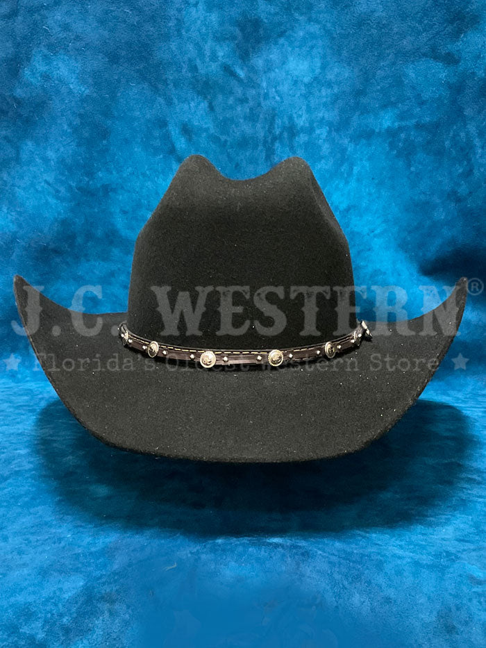 Justin JF0230BUJR40 Kids BUSTER JR Felt Hat - Black Felt Cowboy Hat for Boys & Girls - Perfect for Western Costumes, Halloween, Dress-Up & Cowboy Parties
