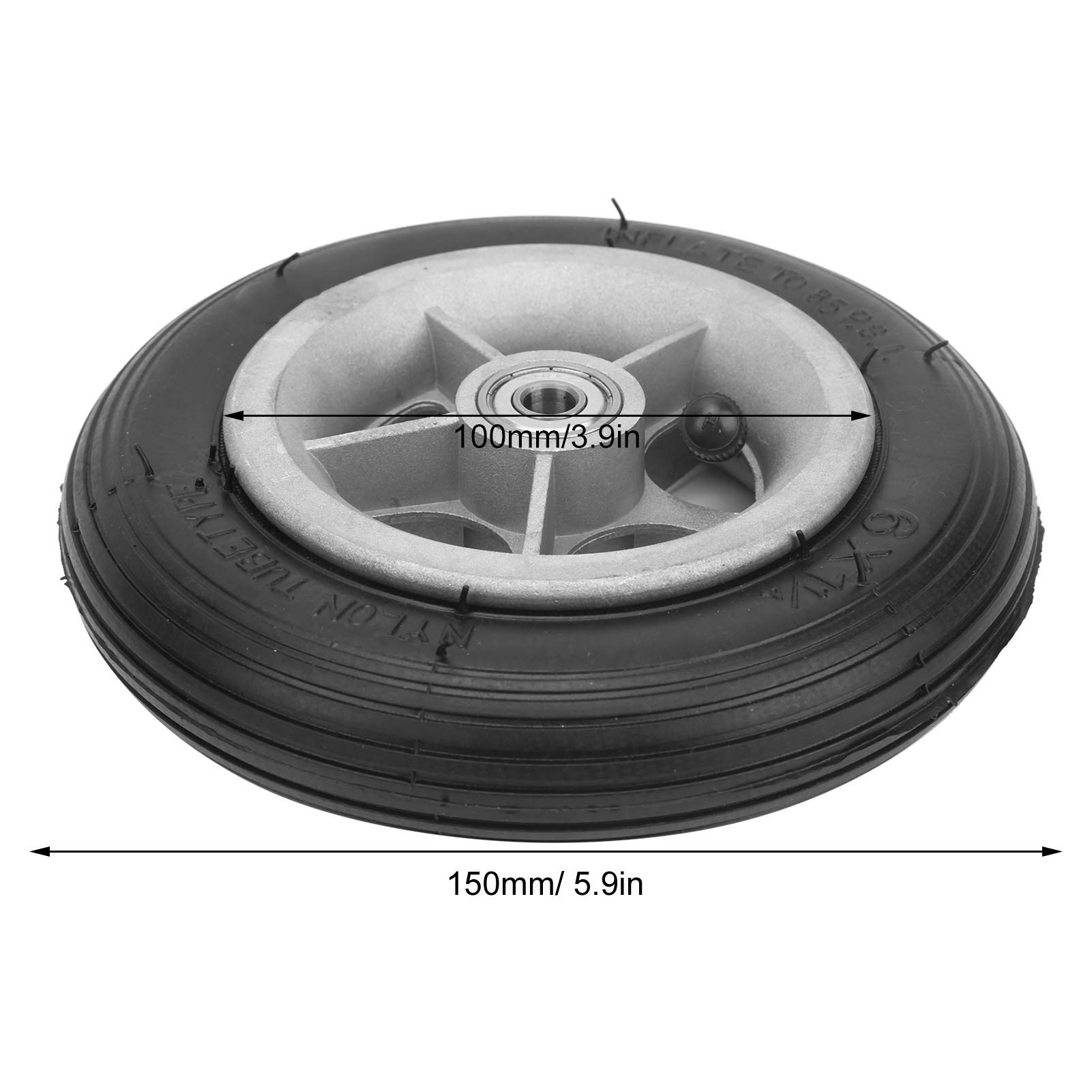 Vbestlife 6-Inch Electric Scooter Replacement Tire with Wheel Hub - Durable Pneumatic Rubber Tire Set for E-Scooters - Perfect for Commuting, Urban Travel & Outdoor Adventures