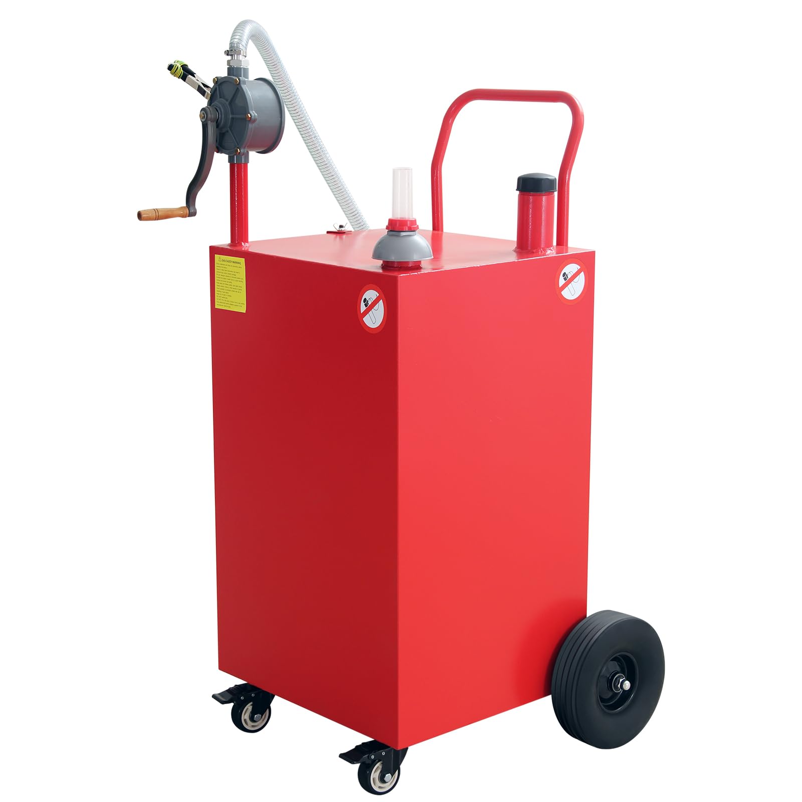 50 Gallon Portable Oil Transfer Tank - Heavy Duty Diesel Fuel Storage Container for Gas, Kerosene & Fluids - Ideal for Boat, ATV, Car, Motorcycle & Farm Use (Red) - Perfect for Emergency Fuel Storage & Off-Grid Applications