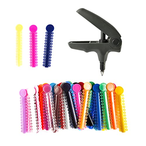 Orthodontic Ligature Ties & Gun Kit - Dental Braces Tools for Teeth Alignment (Multicolor)