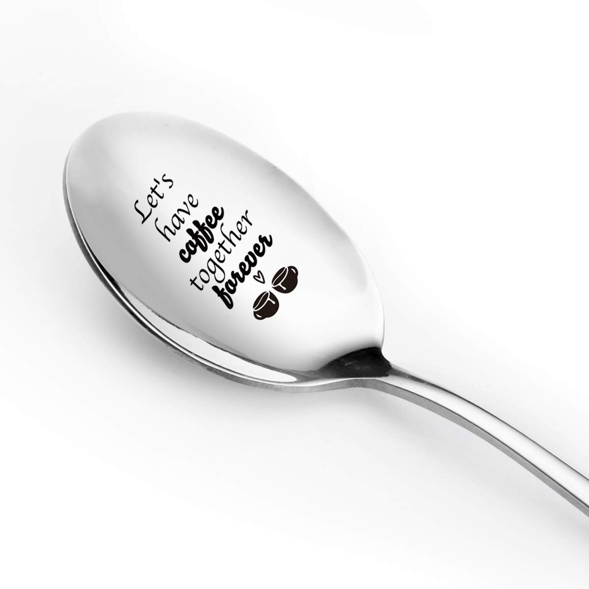 Personalized Stainless Steel Engraved Coffee Spoon - Romantic Gift for Her, Him, Wife, Husband, Girlfriend, Boyfriend - Perfect for Birthday, Valentine's Day, Anniversary & Christmas - Ideal for Coffee Lovers & Couples' Morning Rituals