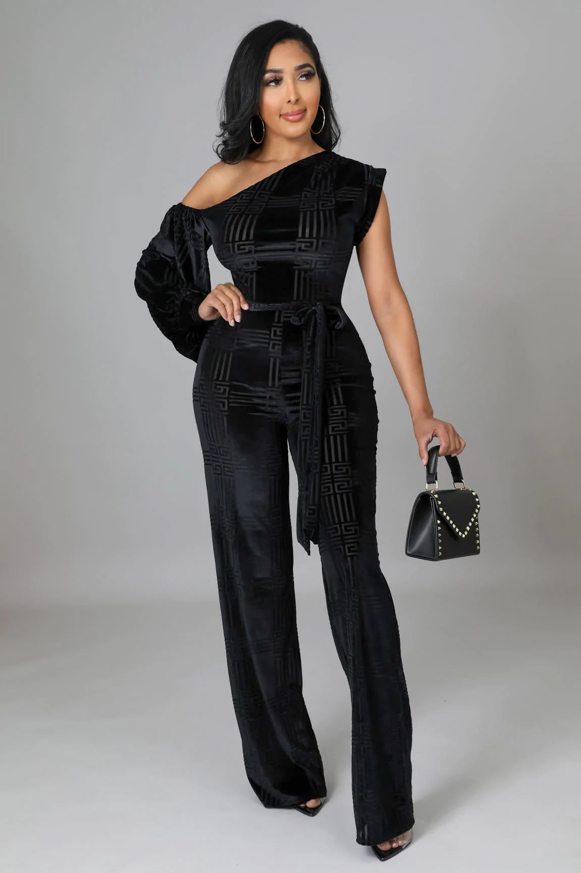 Elegant Crystal Embellished Jumpsuit for Women - Sparkling Party Dress for Evening Events, Prom, and Special Occasions