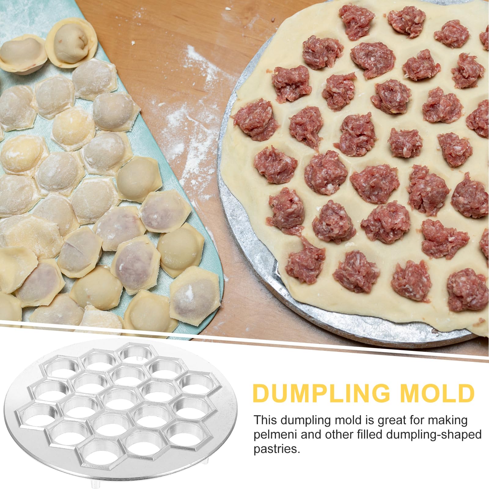 Premium Russian Dumpling Maker - Metal Pelmeni Mold for Homemade Meat Dumplings, Ravioli & Pelmeni | Durable Kitchen Gadget for Home & Restaurant Use | Perfect for Family Cooking, Party Snacks & Traditional Meals