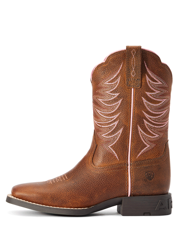 Ariat Kids Firecatcher Western Boots - Rowdy Brown - Durable Cowboy Boots for Boys & Girls - Perfect for Rodeo, Horse Riding & Western Fashion