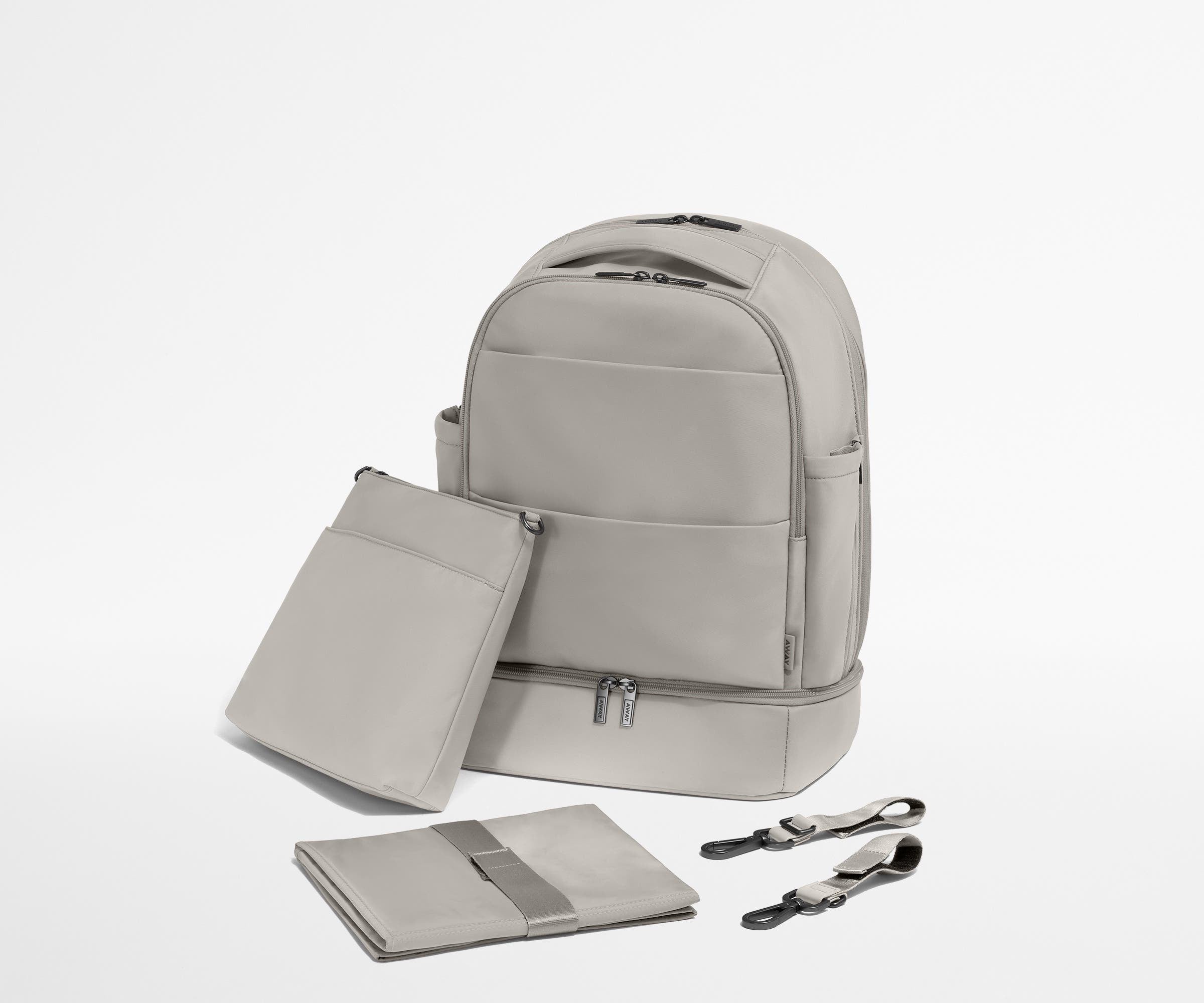 Premium Double Diaper Backpack - Spacious & Stylish Cloud Gray Baby Bag for Parents - Perfect for Travel, Daycare & Outdoor Adventures