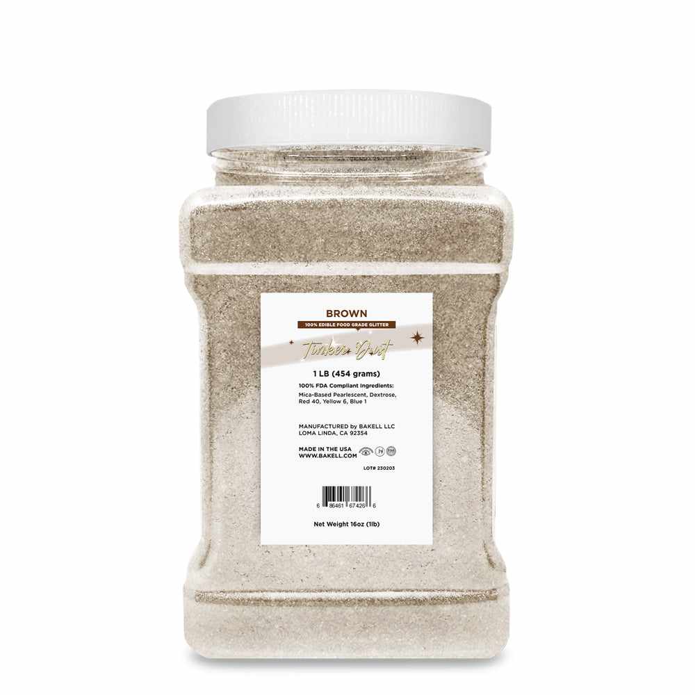 Premium Brown Tinker Dust® Glitter Bulk - 1 lb Jar for DIY Crafts, Scrapbooking & Home Decor | Non-Toxic, Fine Cosmetic Grade Glitter for Art Projects, Slime Making & Party Decorations