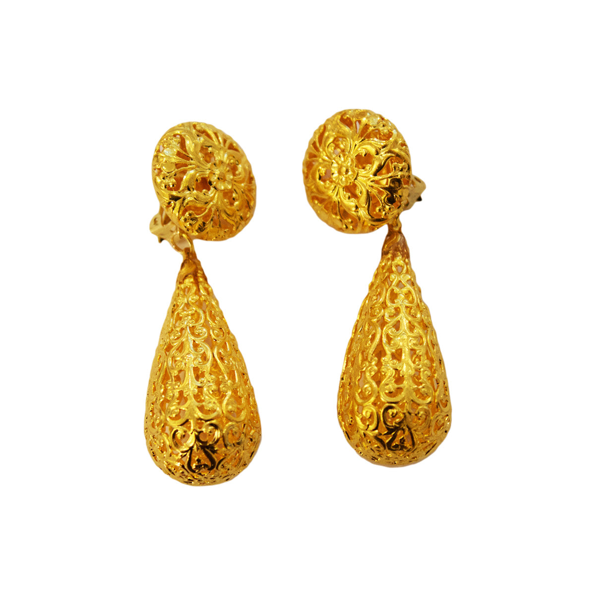 Exquisite French Poggi Filigree Earrings - Vintage Inspired Silver Dangle Earrings for Women - Perfect for Weddings, Parties & Special Occasions