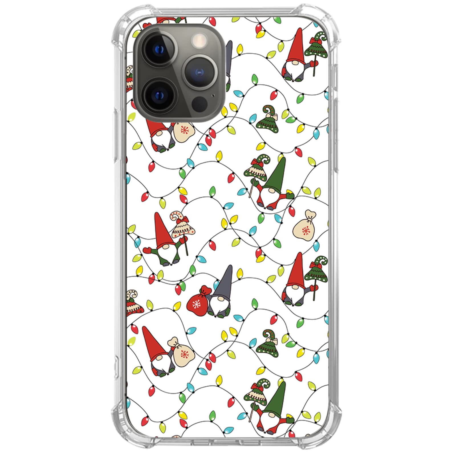 Funny Christmas Gnomes & Trees TPU Bumper Case for iPhone 11 Pro Max - Festive Holiday Gift for Women & Men | Perfect for Christmas Parties & Stocking Stuffers