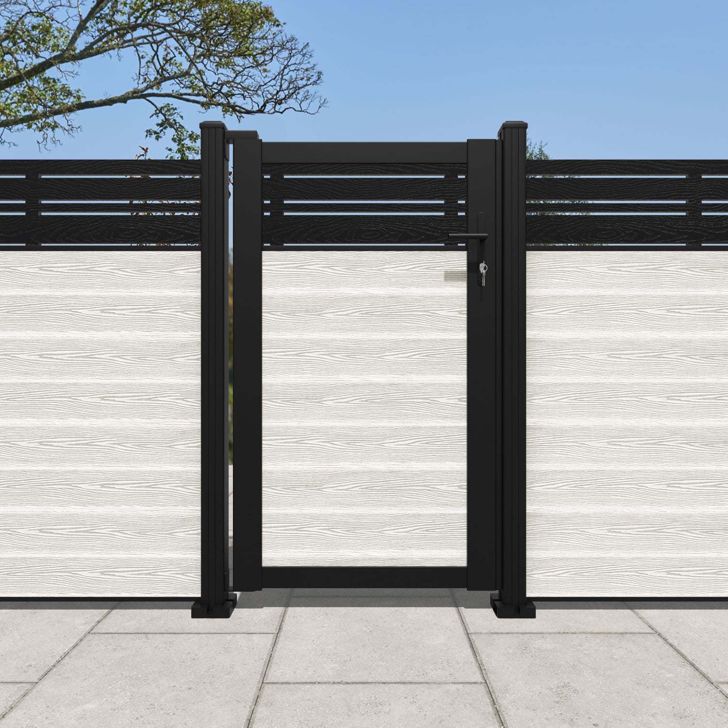 Classic Linea Pedestrian Gate - Light Stone Finish | Durable & Stylish Walkway Entry | Perfect for Gardens, Driveways & Residential Fences