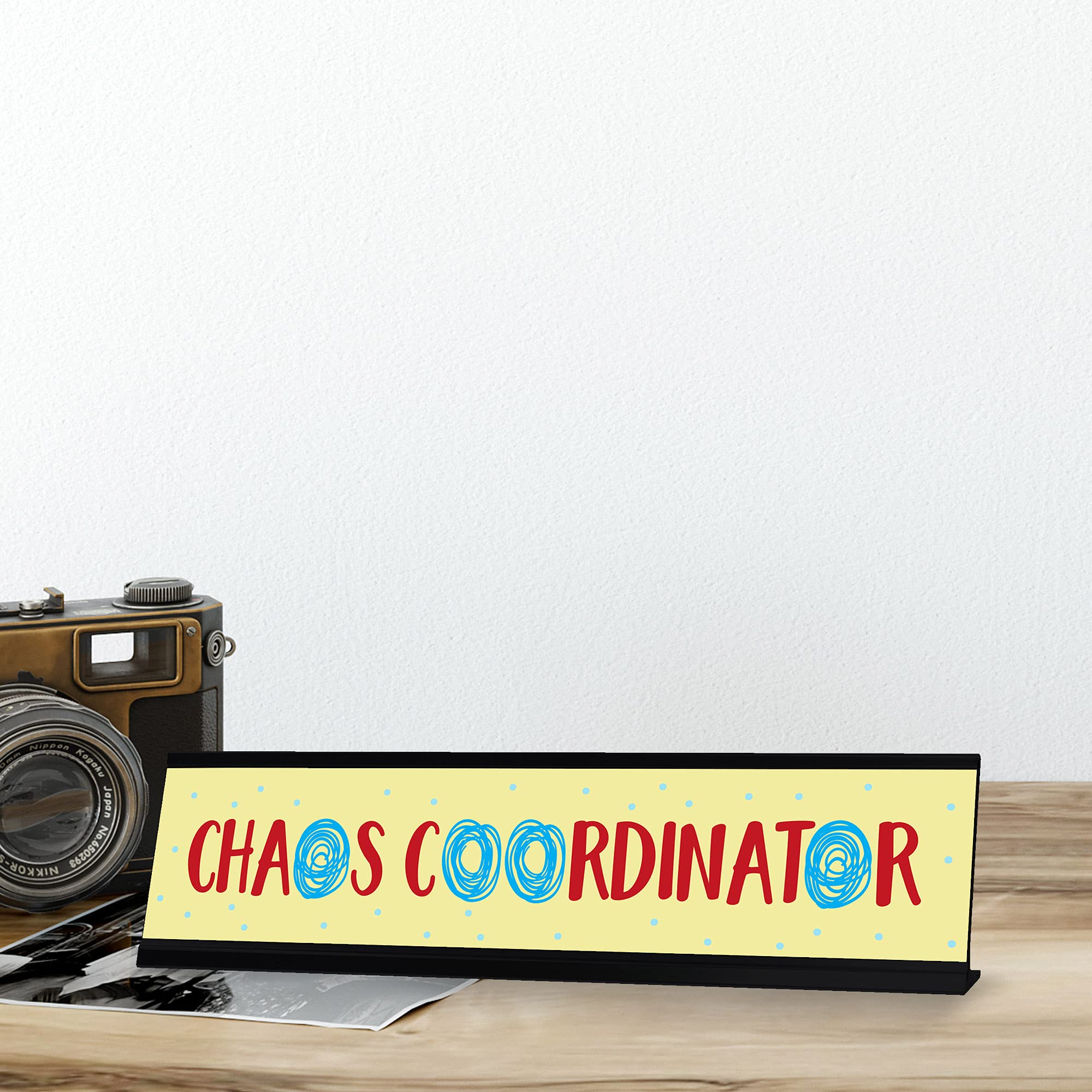 Chaos Coordinator Desk Sign - Funny Office Decor, Designer Series Nameplate (2 x 8 Inches) - Perfect for Workstations, Home Offices & Gift Giving