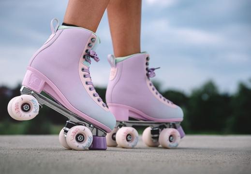 Chaya Melrose Deluxe Pastel Roller Skates for Women - Outdoor & Indoor Quad Skates with Light-Up Wheels - Perfect for Rink, Park, and Street Skating