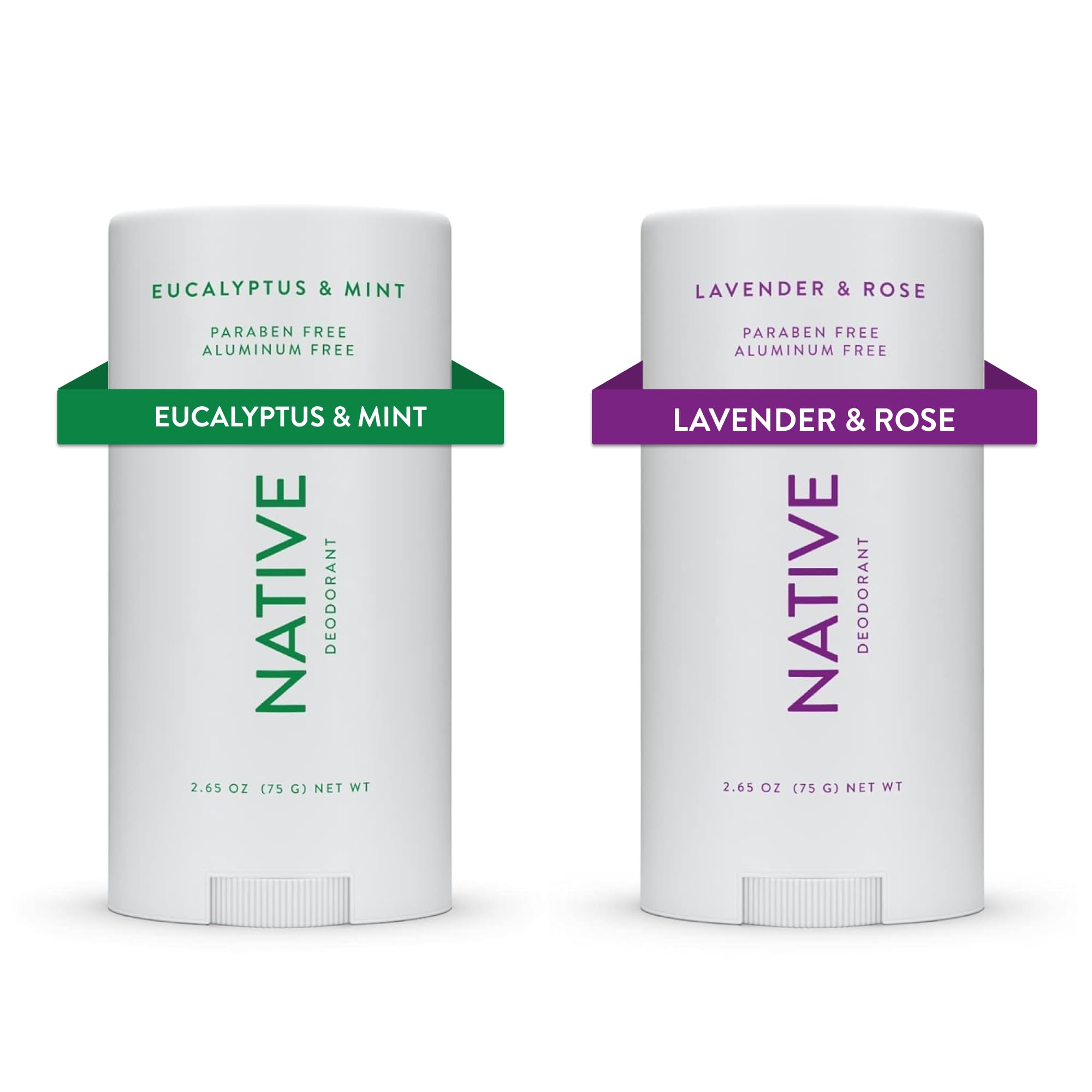Natural Aluminum-Free Deodorant for Women & Men with Baking Soda, Probiotics, Coconut Oil & Shea Butter - Eucalyptus Mint & Lavender Rose Scent (2-Pack) | Fresh All-Day Protection for Workouts, Office & Daily Use